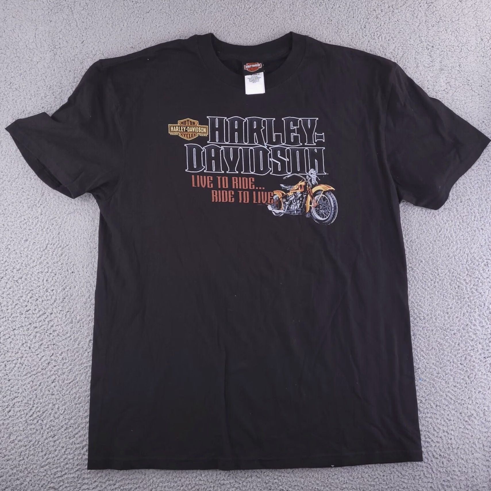 Harley Davidson VINTAGE Harley-Davidson Shirt Mens XL Crewneck Gettysburg Battlefield Black Short Sleeve Size US XL / EU 56 / 4 - 2 Thumbnail