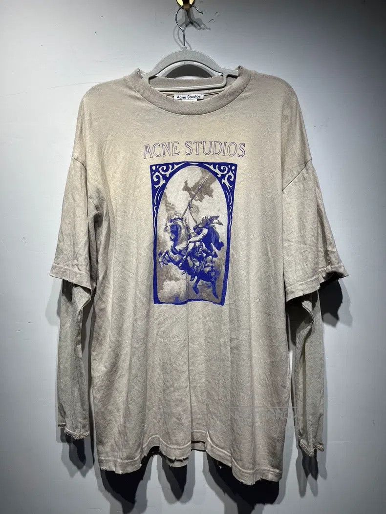 Acne Studios Acne Studios Pattern Printed Fake Two-piece Round Neck Hot Size XS / US 0-2 / IT 36-38 - 1 Thumbnail