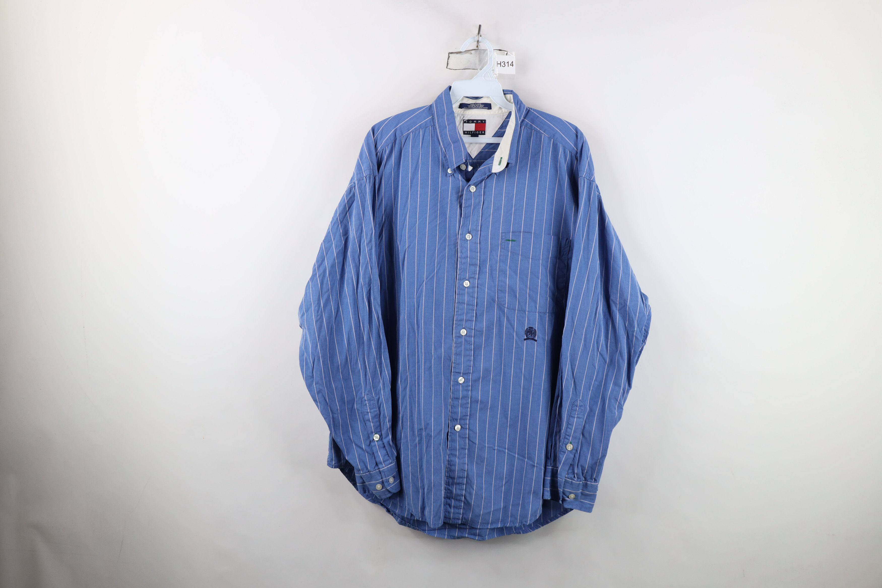 Tommy Hilfiger Vintage 90s Tommy Hilfiger Cotton Oxford Button Down Shirt Size US L / EU 52-54 / 3 - 1 Thumbnail