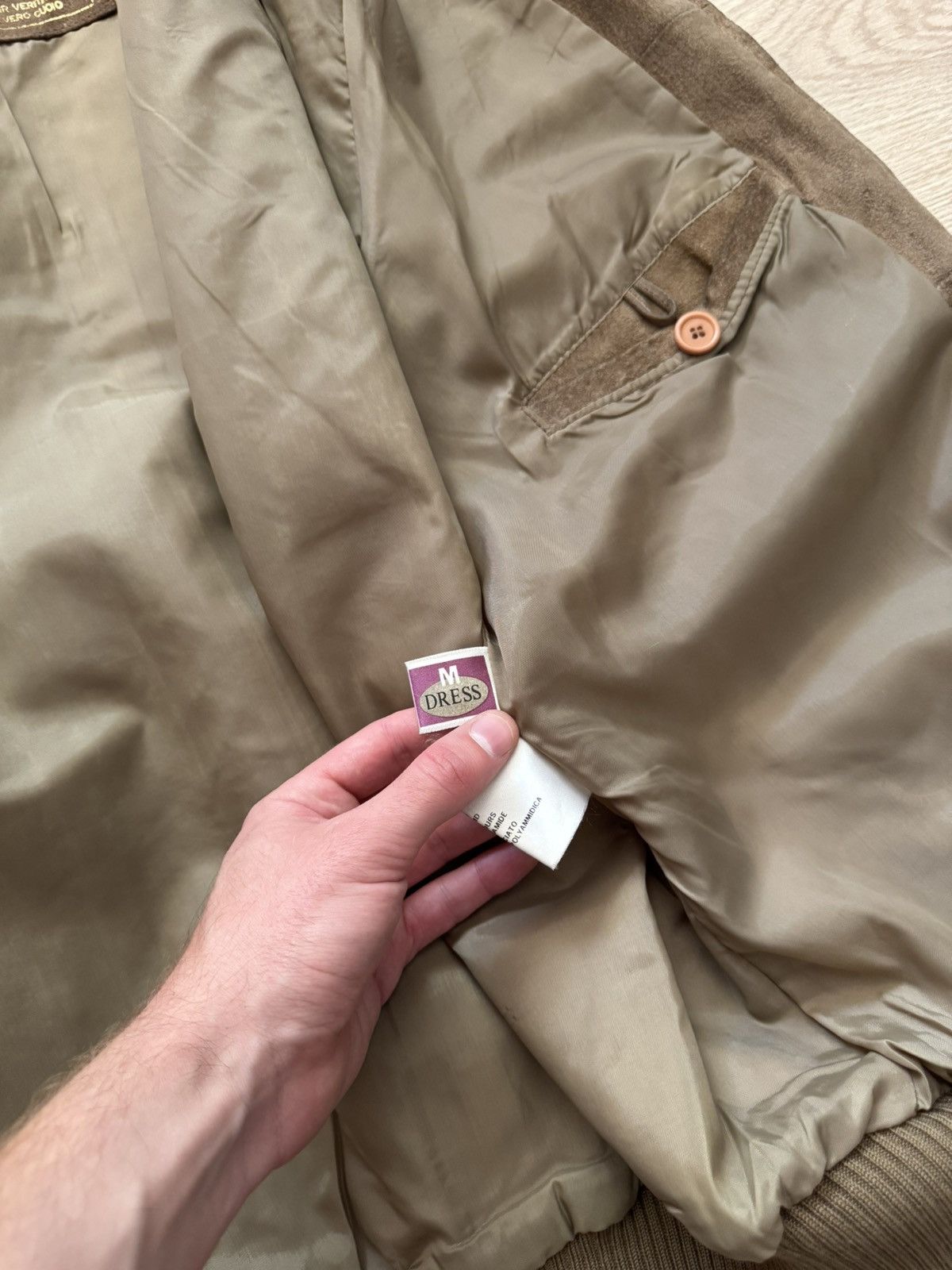 Vintage 80’e Genuine Leather Suede Full Zip Brown Jacket
