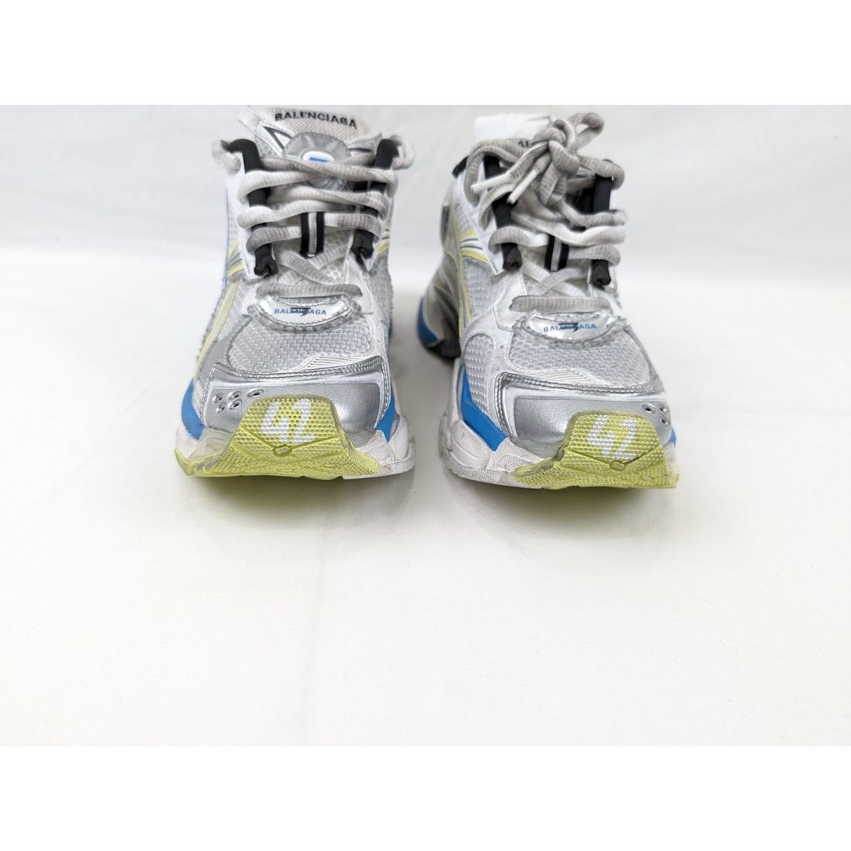 Balenciaga o1rshd1 Rubber Runner in White/Yellow/Blue Size US 9 / EU 42 - 14 Thumbnail