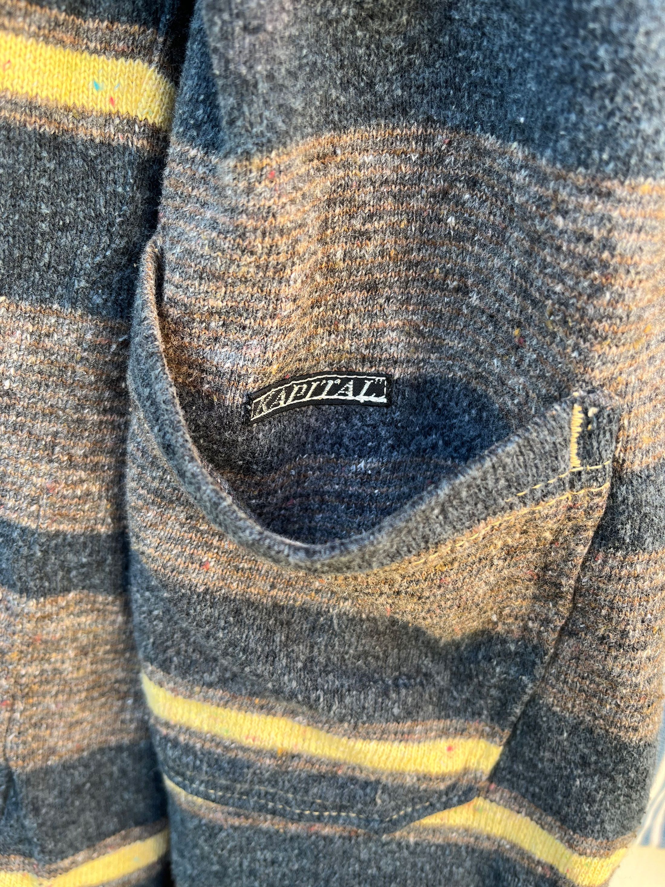 Japanese Brand Unisex Kapital Japan Reversible Cardigan Sweatshirt Sweater Size US S / EU 44-46 / 1 - 2 Thumbnail