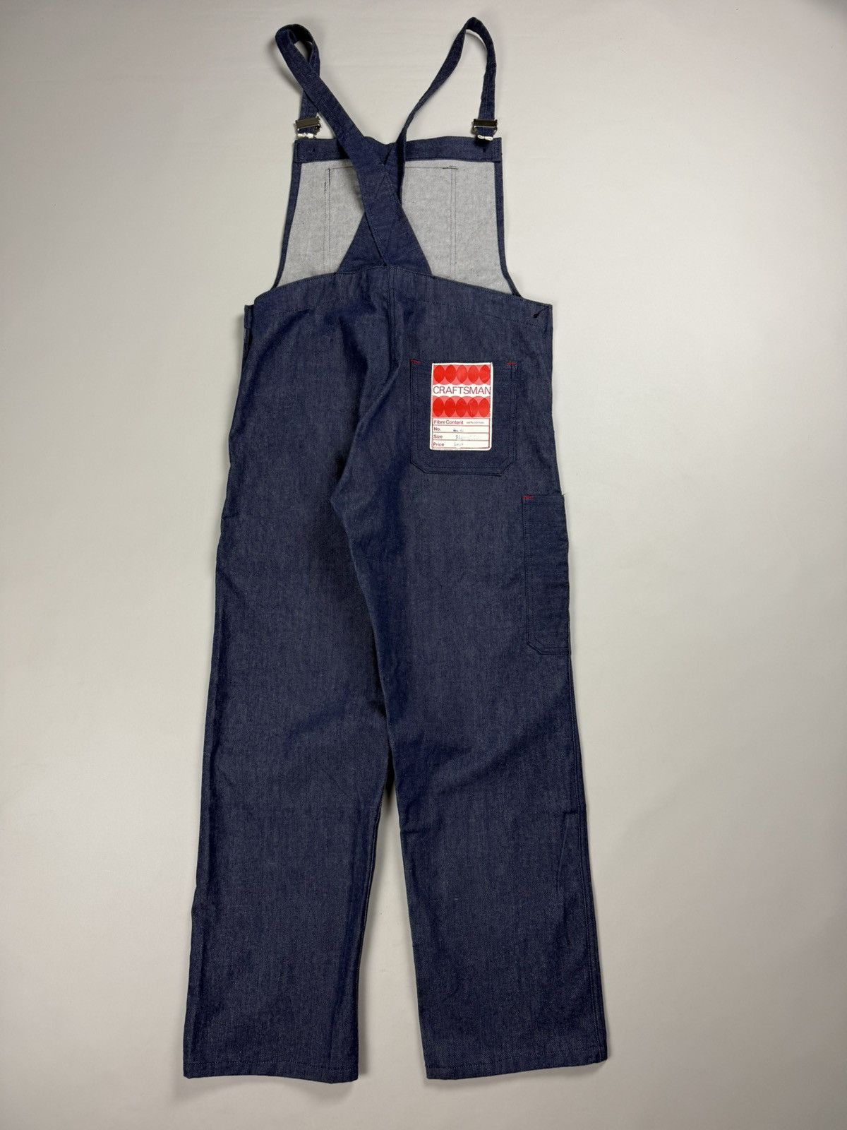 Craftsman × Vintage Deadstock VTG Craftsman Workwear Sanfor Shrunk Overalls Bib Size US 36 / EU 52 - 17 Thumbnail