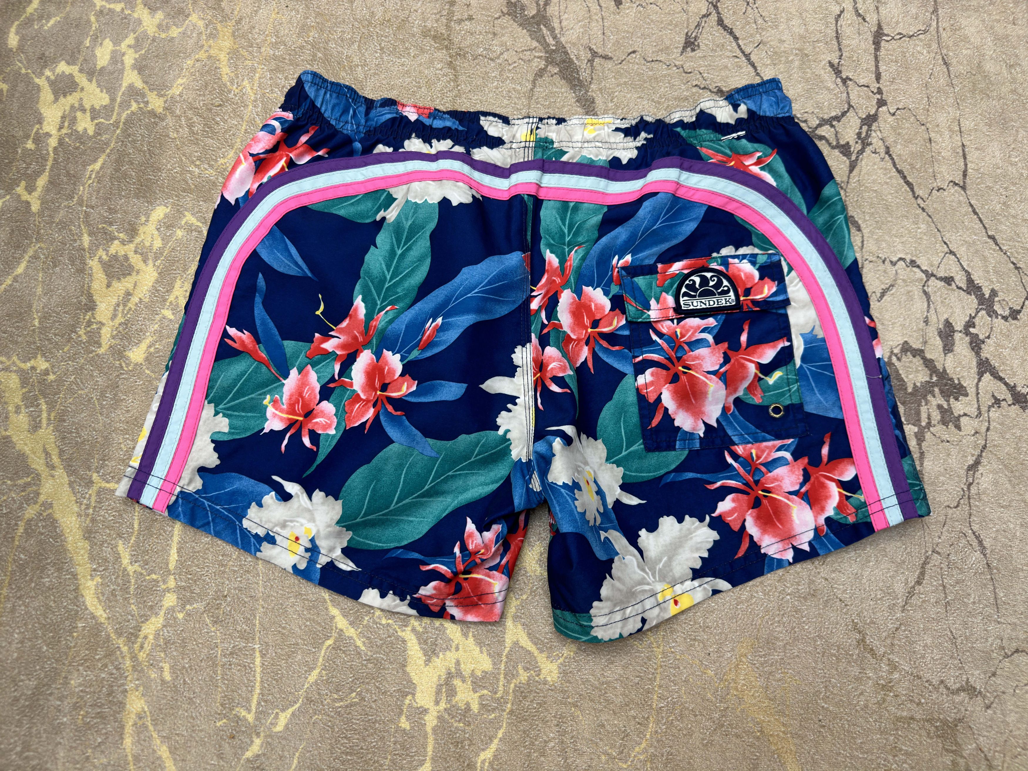 Sundek Sundek S Tropical Beach Shorts Trunks Bath Suit Size S 31 32 Size US 30 / EU 46 - 6 Thumbnail