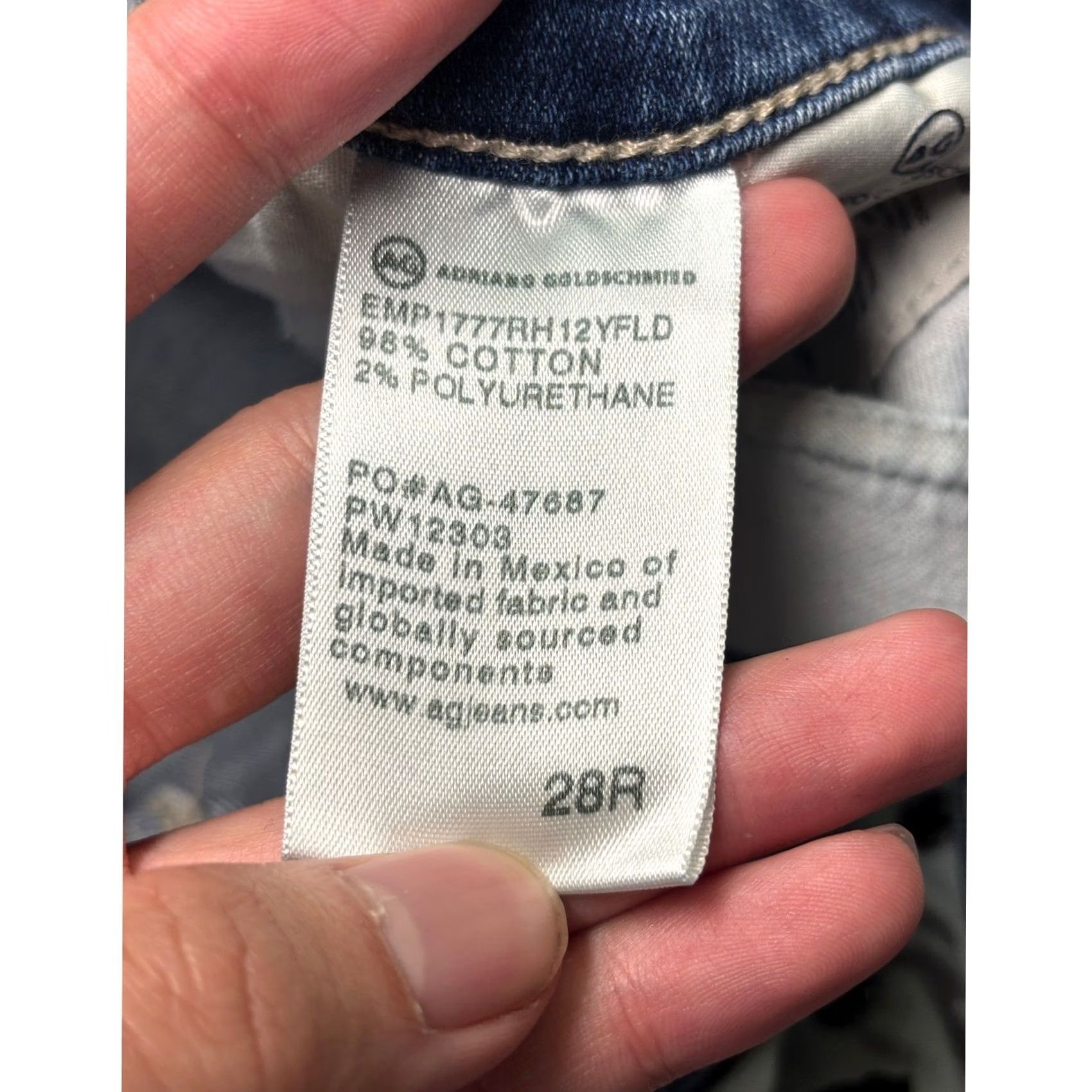 Farah AG Adriano Goldschmied Farrah Skinny Ankle Jeans Blue Frayed Hem Women 28R - Premium Denim Size 28" / US 6 / IT 42 - 7 Thumbnail