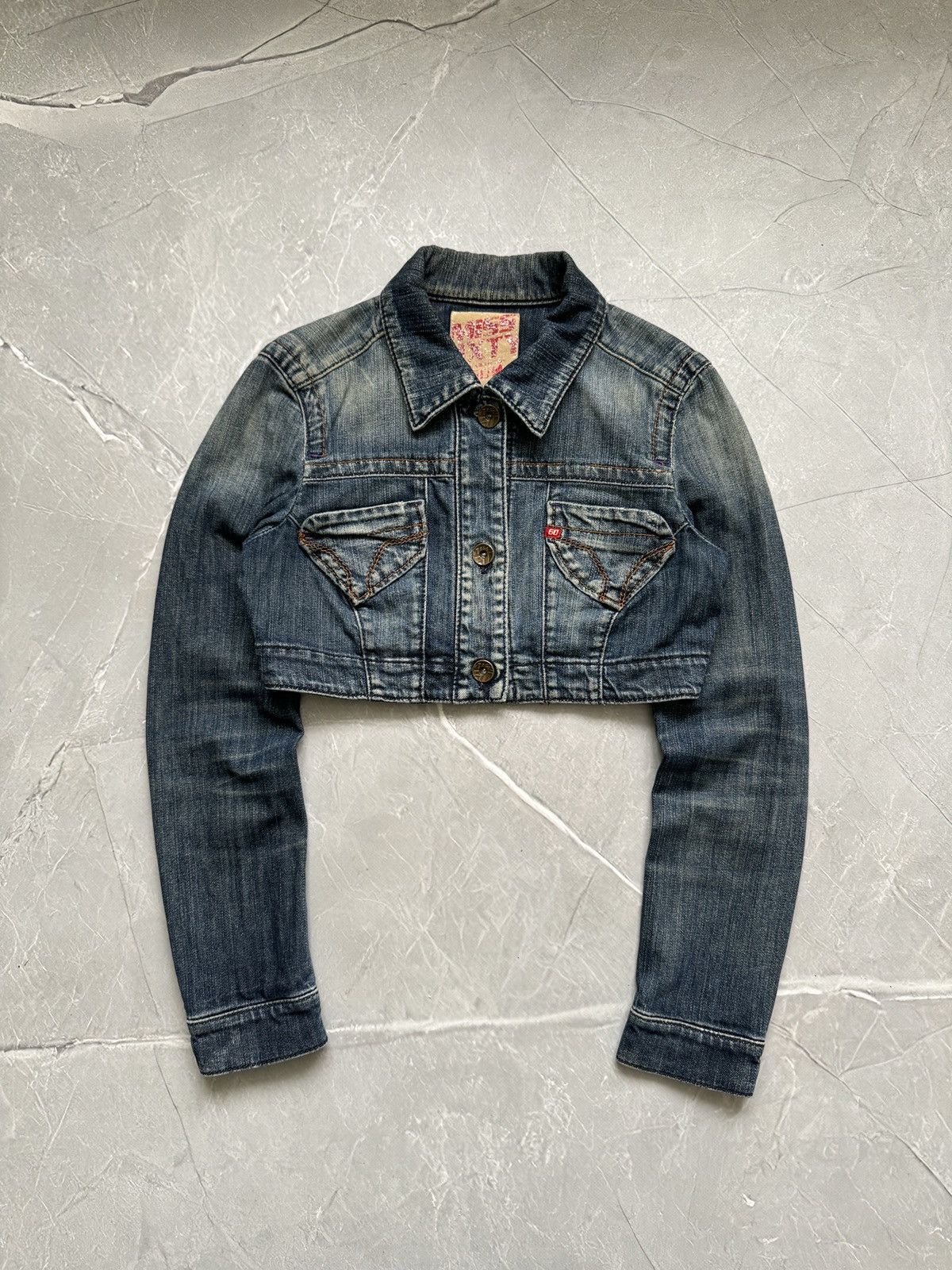 Miss Sixty Vintage Miss Sixtry Cropped Denim Jacket Y2K Avant Garde Size S / US 4 / IT 40 - 2 Thumbnail