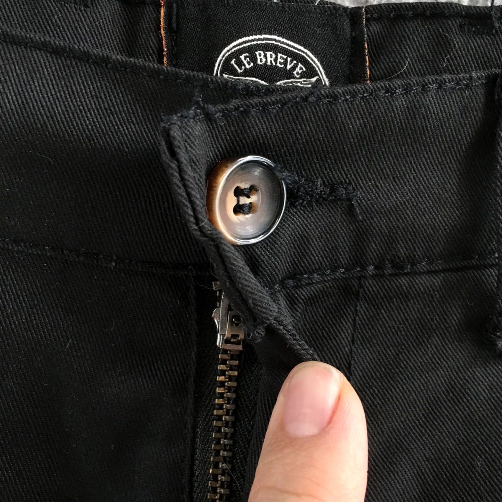 Vintage Le Breve Womens S Black Chino Casual Rolled Hem Regular Fit Shorts Size 28" / US 6 / IT 42 - 4 Thumbnail