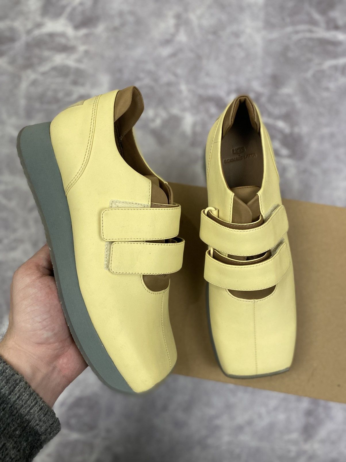 Eckhaus Latta Ugg X Eghaus Latta Square Toe Leather Low Top Sneakers 38 Size US 8 / IT 38 - 1 Thumbnail