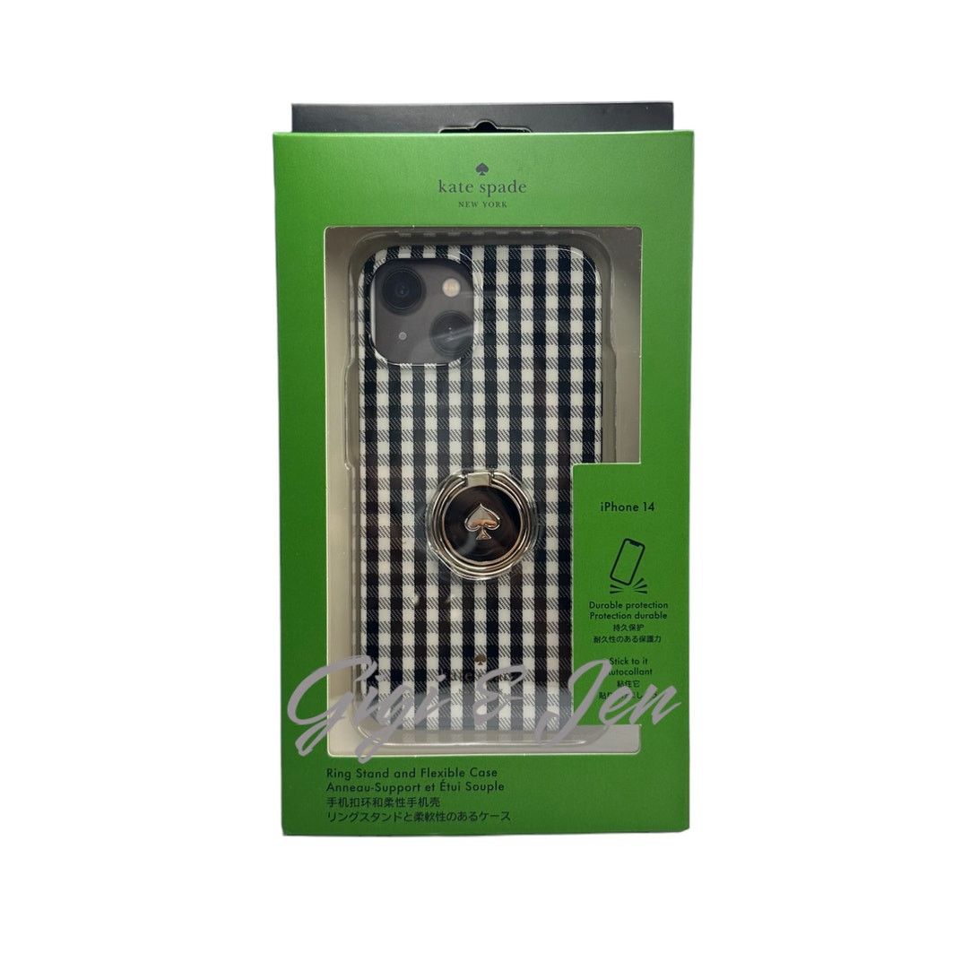 Kate Spade Kate Spade Jazzy Gingham Stability Ring iPhone 14 Case Size ONE SIZE - 1 Thumbnail