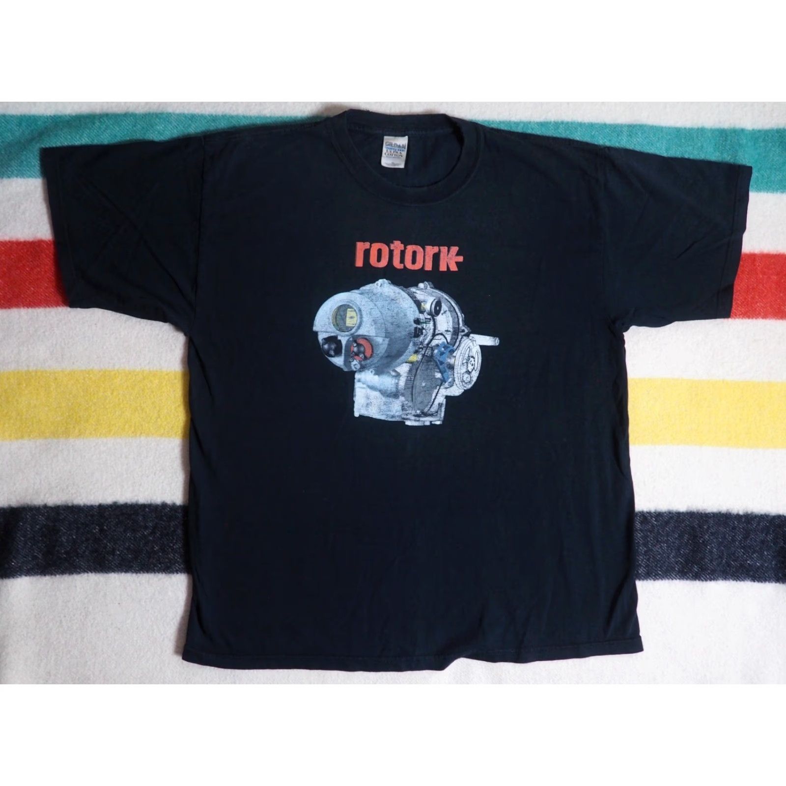Gildan VTG Gildan T-Shirt Mens XL Black Tee Short Sleeve Crew Neck 90s Logo Graphic Print Size US XL / EU 56 / 4 - 2 Thumbnail
