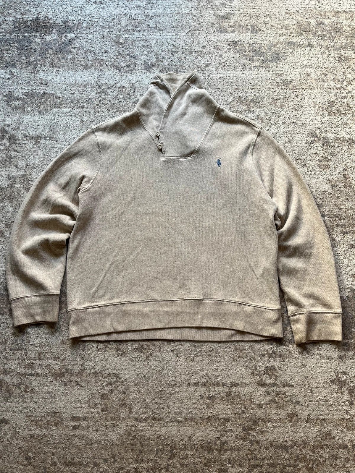Polo Ralph Lauren Polo Ralph Lauren Sz L Small Pony Beige Sweatshirt Size US L / EU 52-54 / 3 - 7 Thumbnail