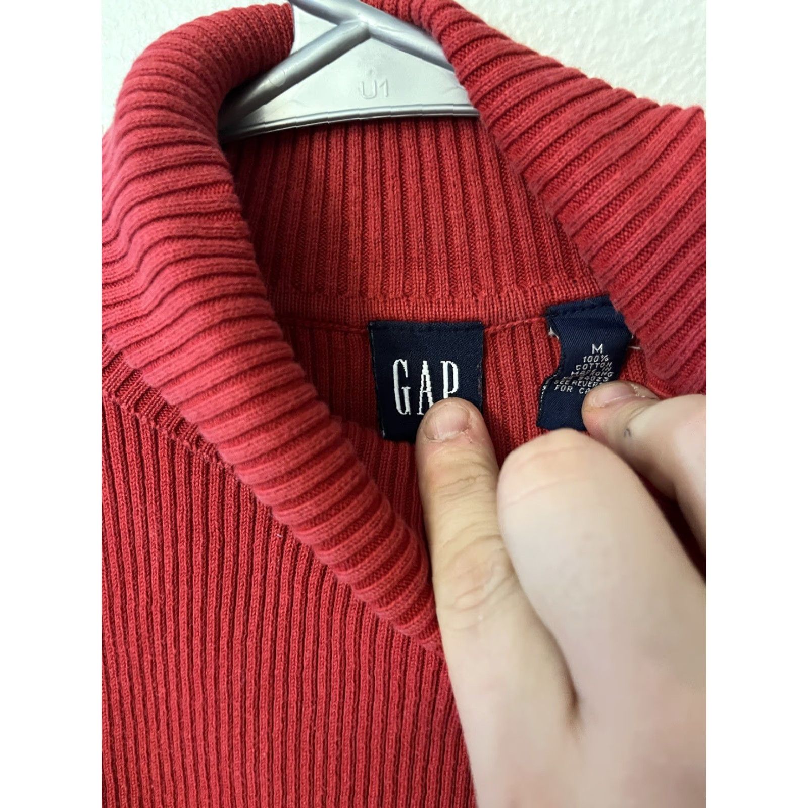Gap Gap Sweater Long Sleeve Turtleneck Red Size Medium Women's Size M / US 6-8 / IT 42-44 - 2 Thumbnail