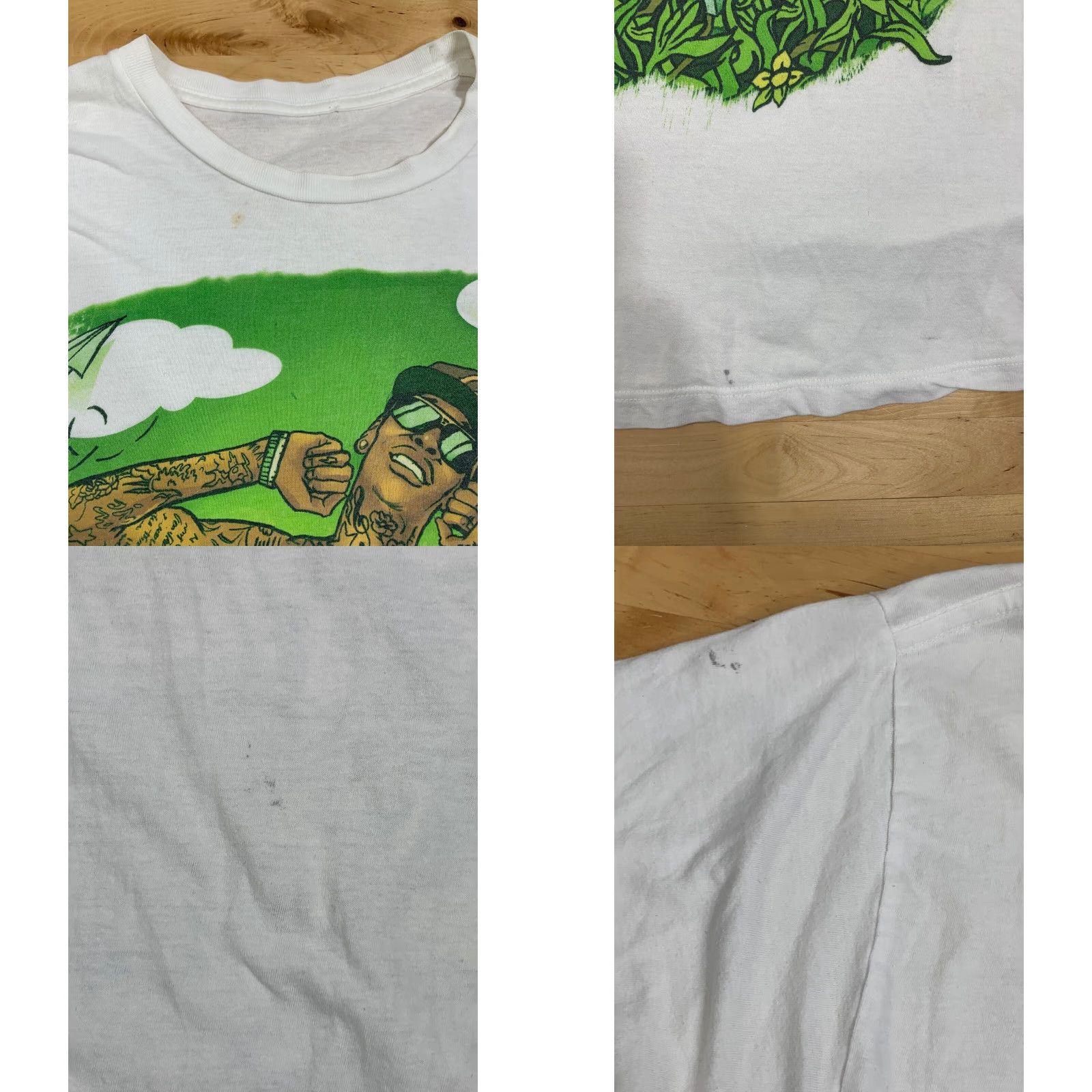 Vintage Wiz Khalifa T Shirt White Short Sleeve Size L DISTRESS 2119 Men's Crew Neck Graphic Regular Fit Size US L / EU 52-54 / 3 - 8 Thumbnail