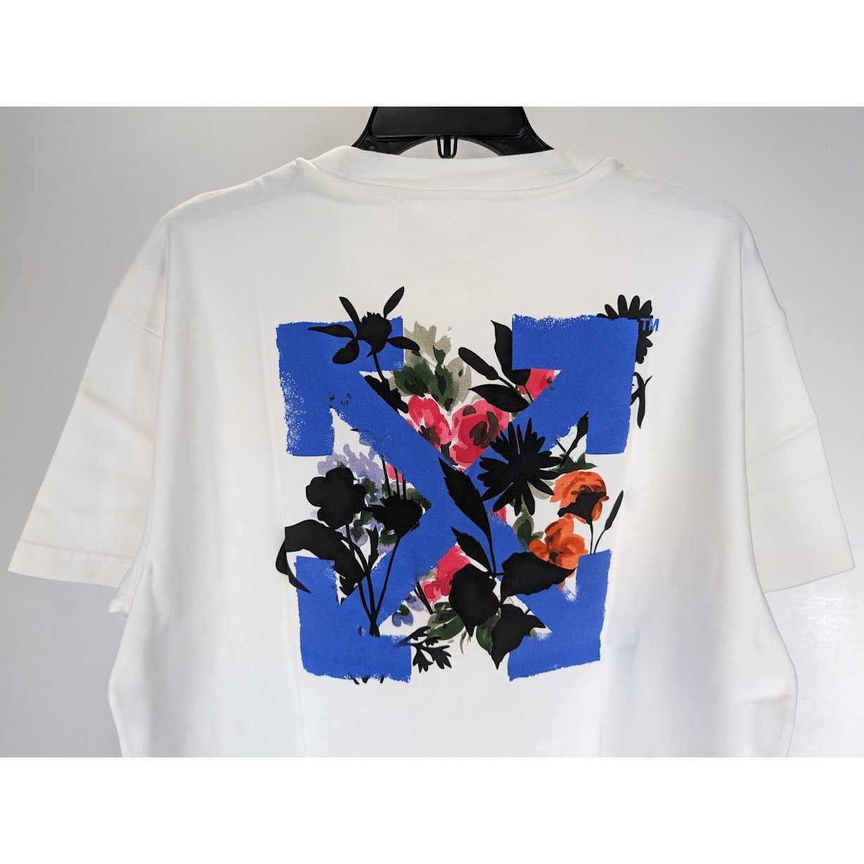 Off-White o1rshd1 Flowers Arrows Reg Tee Shirt in White/Blue Size US XXL / EU 58 / 5 - 13 Thumbnail