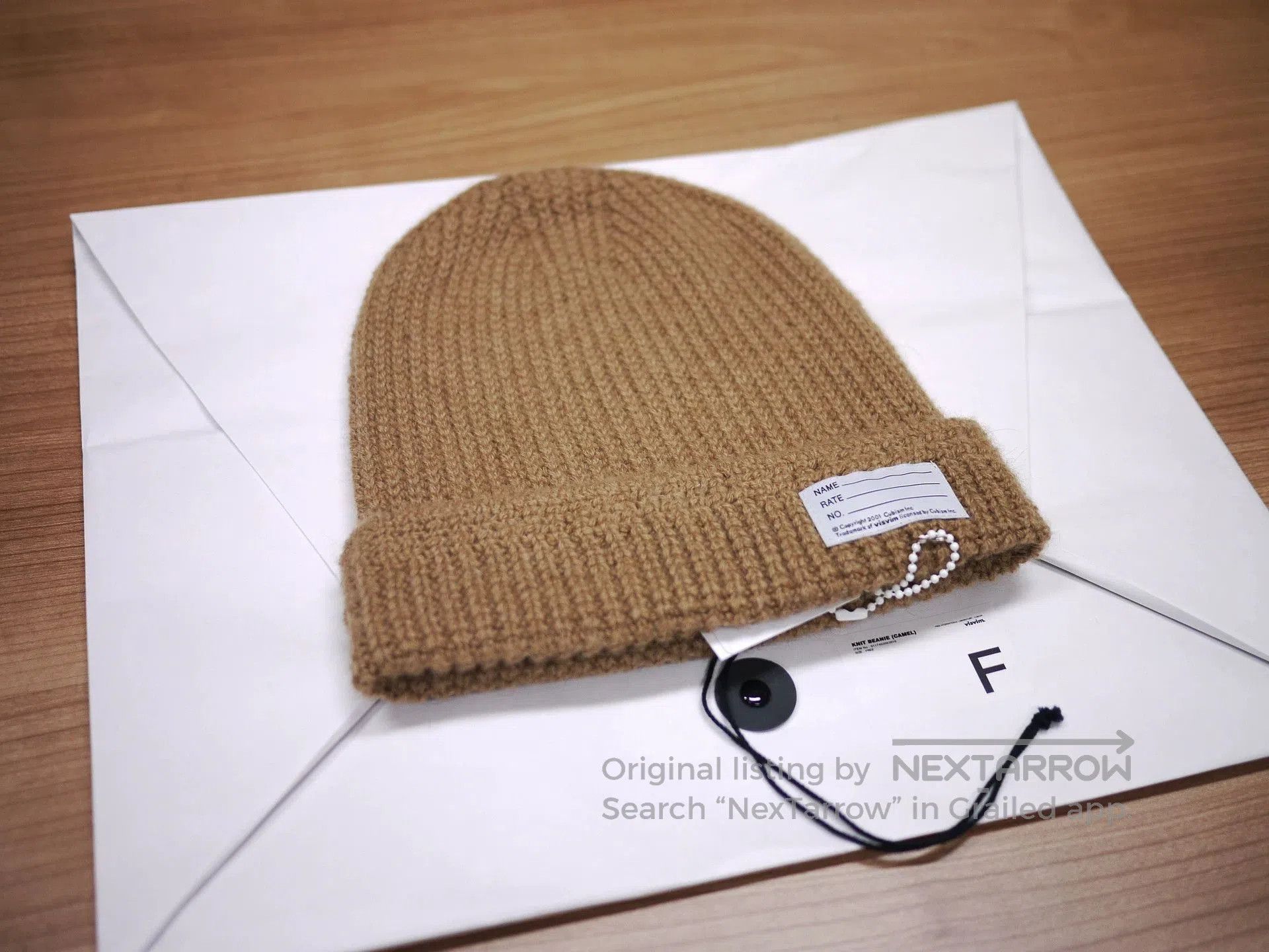 Visvim Brown Knit Beanie Hat. Size ONE SIZE - 2 Thumbnail