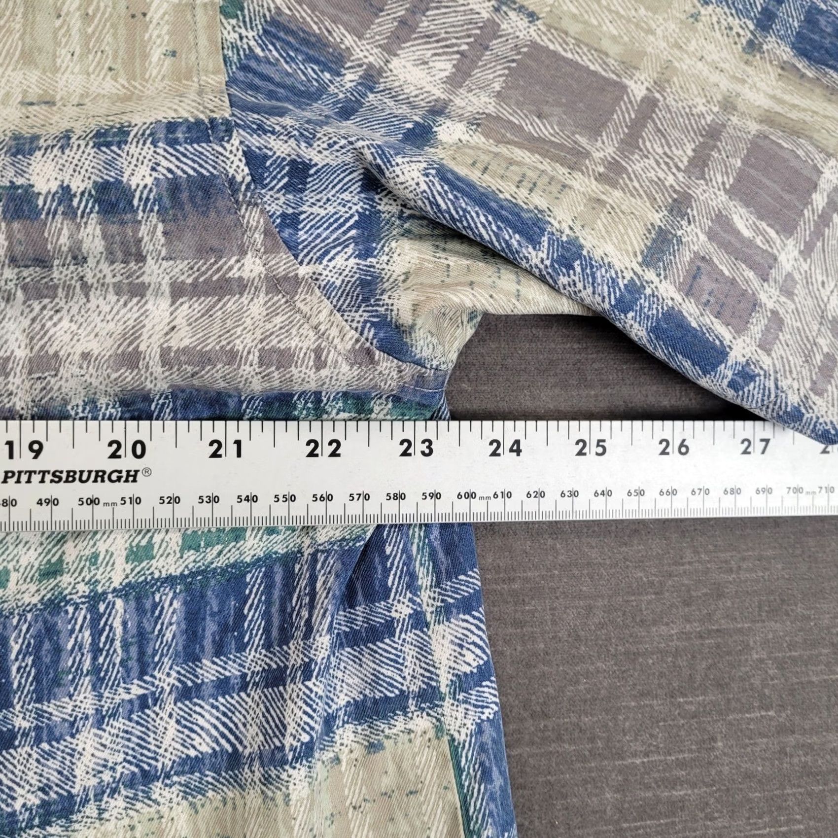 Tommy Bahama Tommy Bahama Shirt Mens Island Zone Plaid Silk Blend Button Up Short Sleeve LG Blue Size US L / EU 52-54 / 3 - 5 Thumbnail