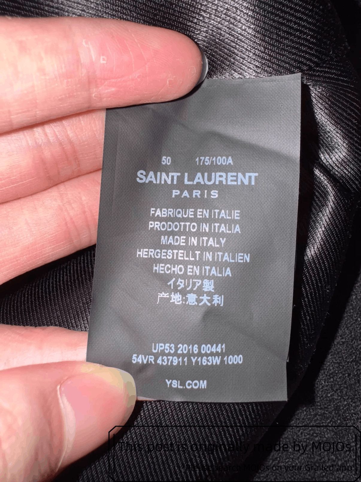 Saint Laurent Paris Sz 50 Saint LAurent Paris 16AW Rivet Wool Jacket mojos125818 Size US M / EU 48-50 / 2 - 6 Thumbnail