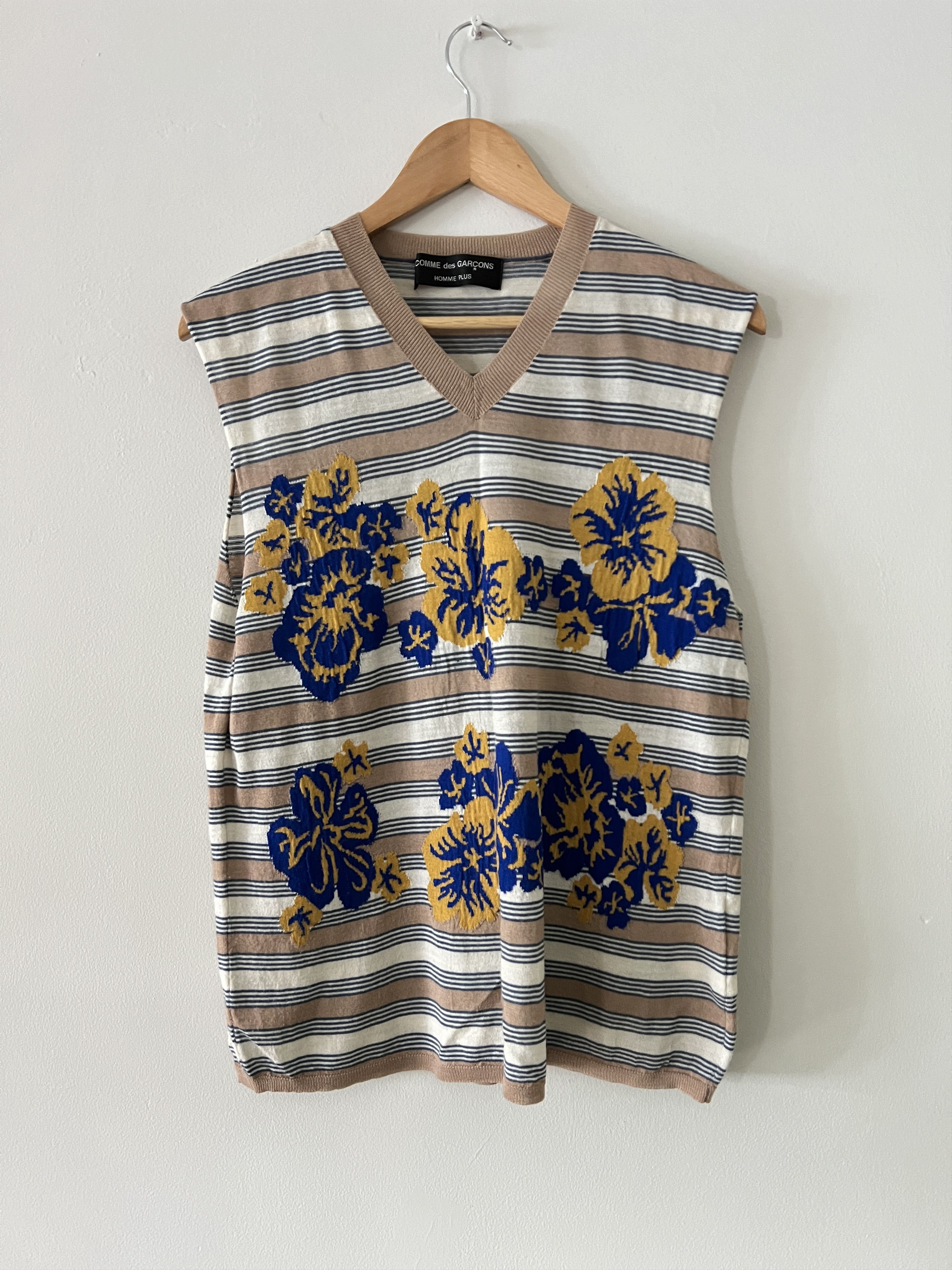 Comme Des Garcons, Homme Plus, knitted pattern vest - Main Image