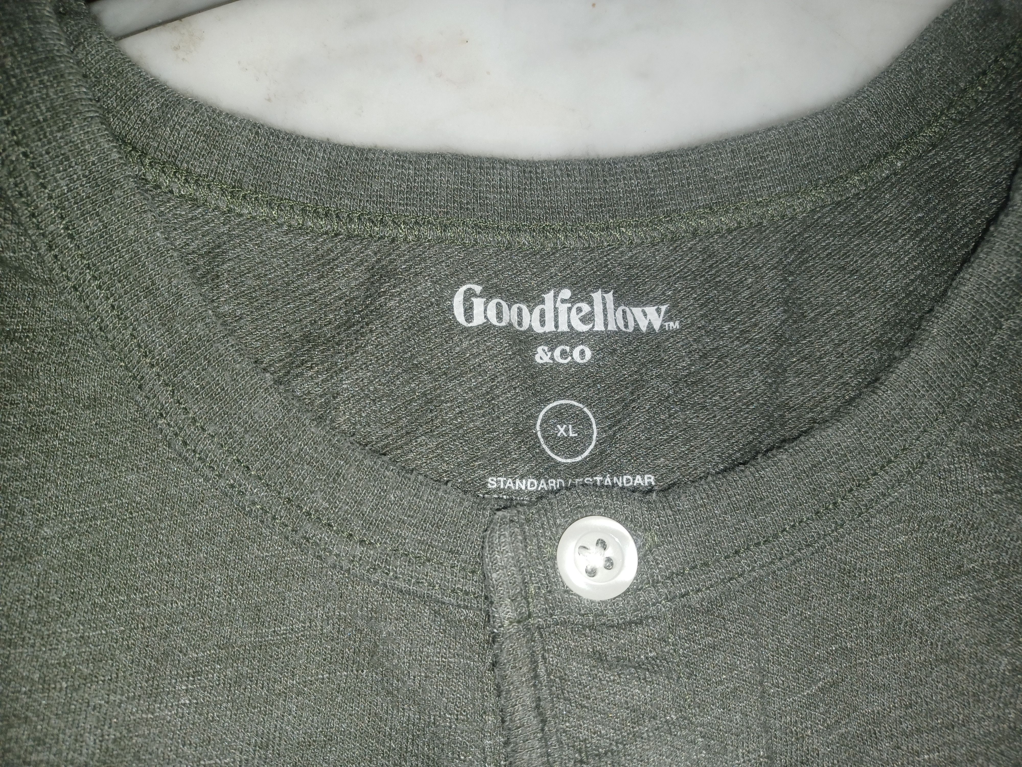 Other Goodfellow Men's Henley Tee XL Olive Green Size US XL / EU 56 / 4 - 3 Thumbnail
