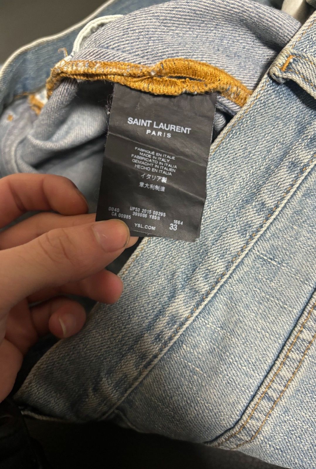 Saint Laurent Paris Saint Laurent SLP 2015FW Double Knee Slashed Jeans Size US 33 - 4 Thumbnail