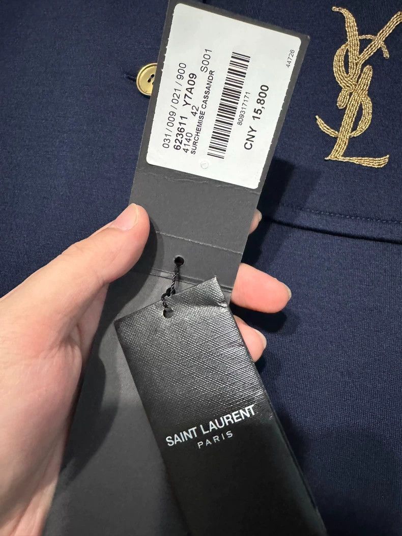 Saint Laurent Paris Saint Laurent Paris Saint Laurent YSL Logo Shirt Jacket Ne Size US M / EU 48-50 / 2 - 4 Thumbnail