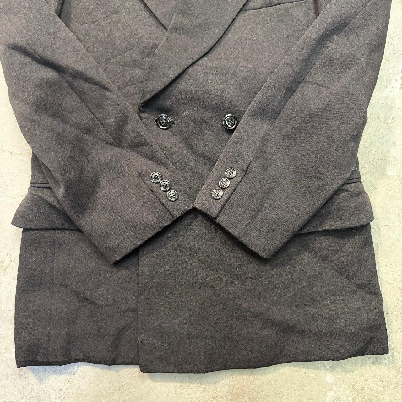 Aries VINTAGE ARIES FORMAL WOOL DOUBLE BREASTED BLAZER Size 36S - 4 Thumbnail