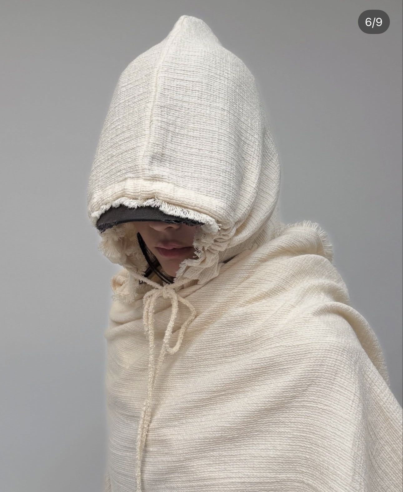 FFFPOSTALSERVICE FFFPOSTALSERVICE HOODED SCARF BONE Size ONE SIZE - 1 Thumbnail
