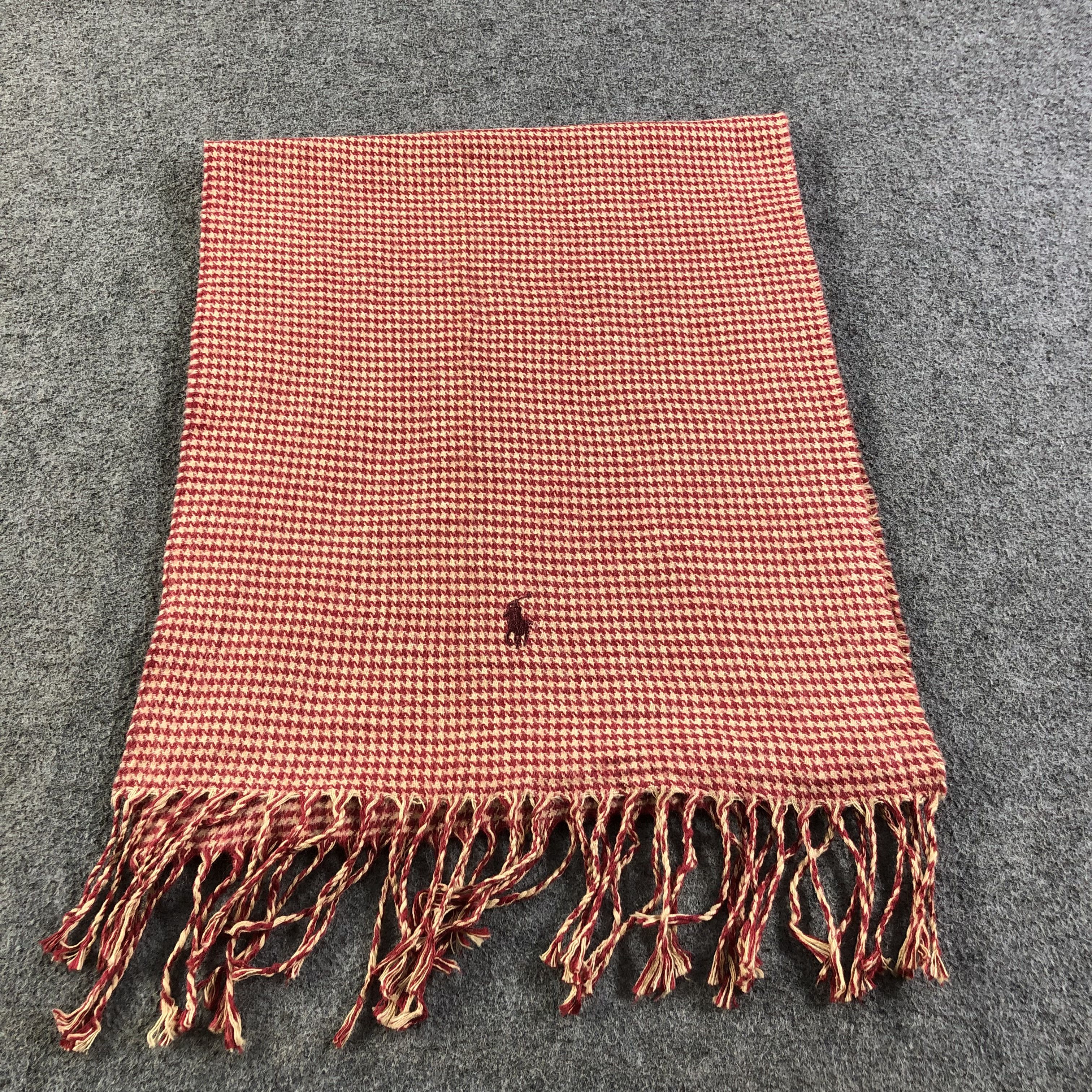 Ralph Lauren Ralph Lauren Houndstooth Cotton Scarf Muffler V1297 Size ONE SIZE - 2 Thumbnail