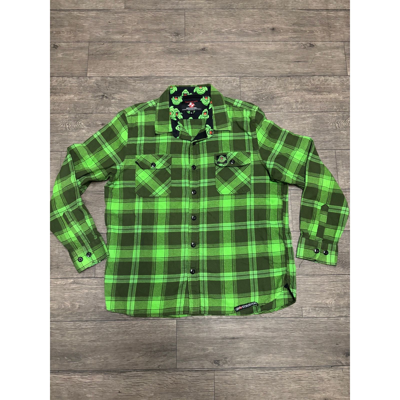 Unknown London Middle of Beyond Flannel Ghostbusters Buttons Shirt Sz XL Size US XL / EU 56 / 4 - 1 Thumbnail