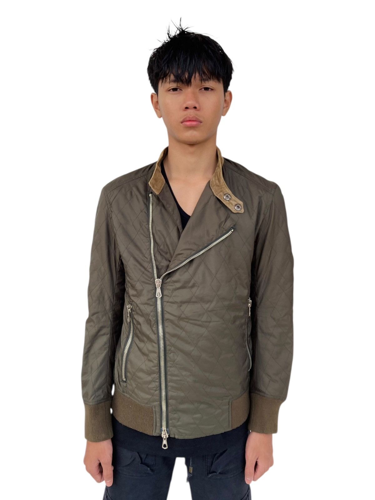 If Six Was Nine 2000s Bark Tannage - Lampo Zipps Asymetrical Jacket Size US L / EU 52-54 / 3 - 2 Thumbnail