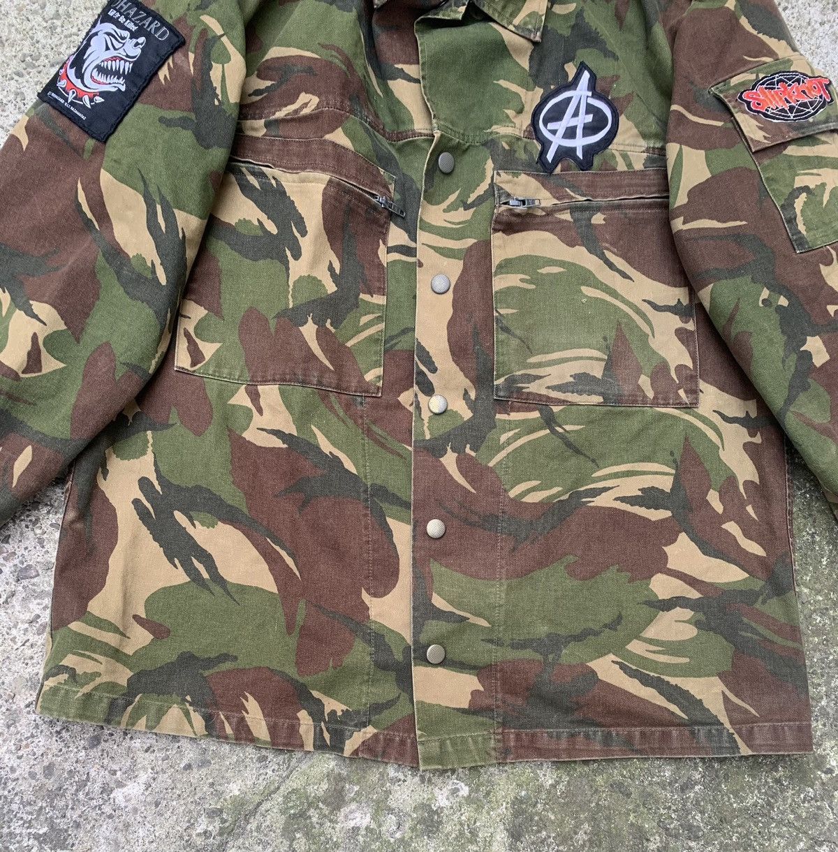 Other Custom Camo Punk Jacket w/ Patches MARQUARDT + SCHULZ Size US L / EU 52-54 / 3 - 6 Thumbnail