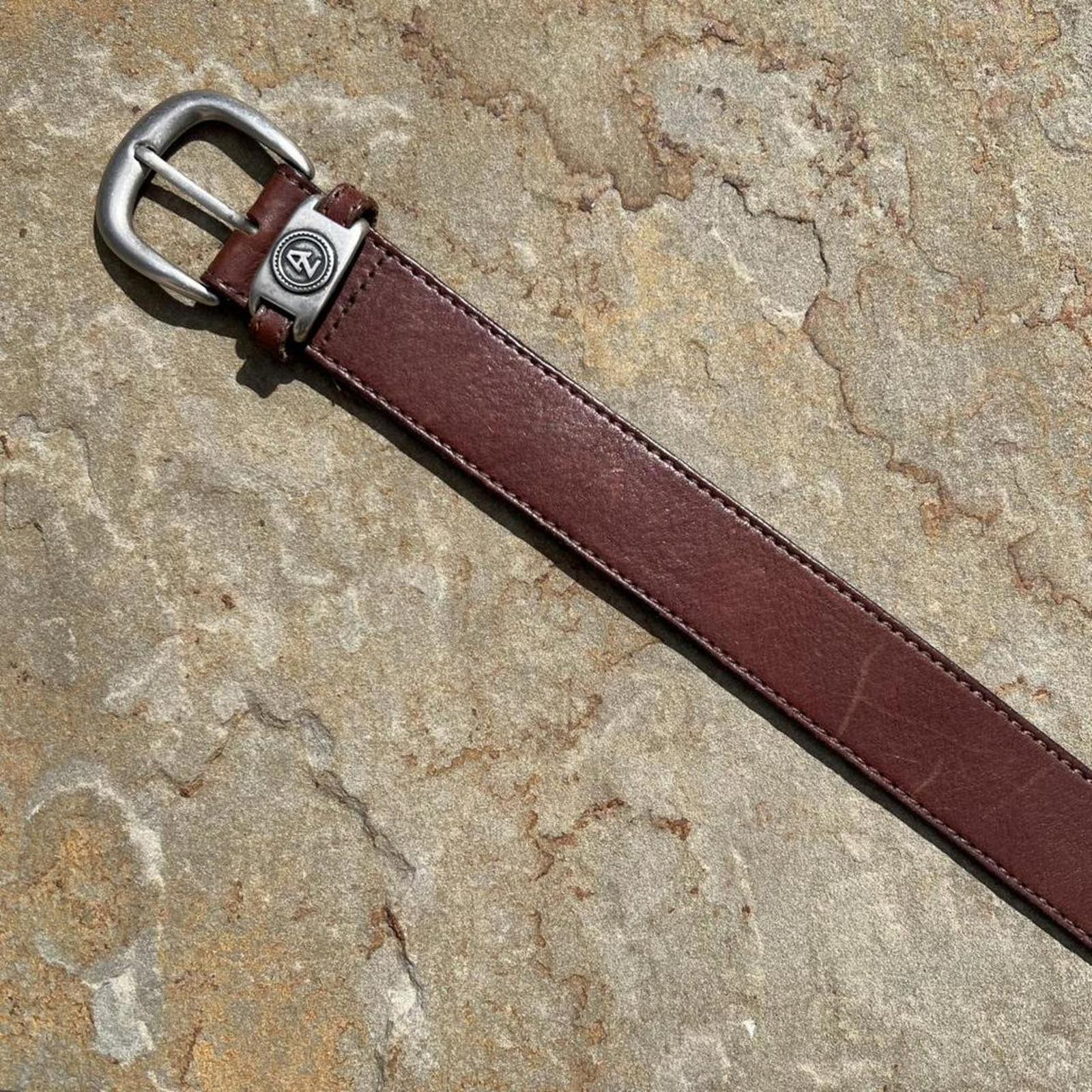 Arizona Jean Co. Y2K Brown Leather Belt Made in USA Size ONE SIZE - 2 Thumbnail