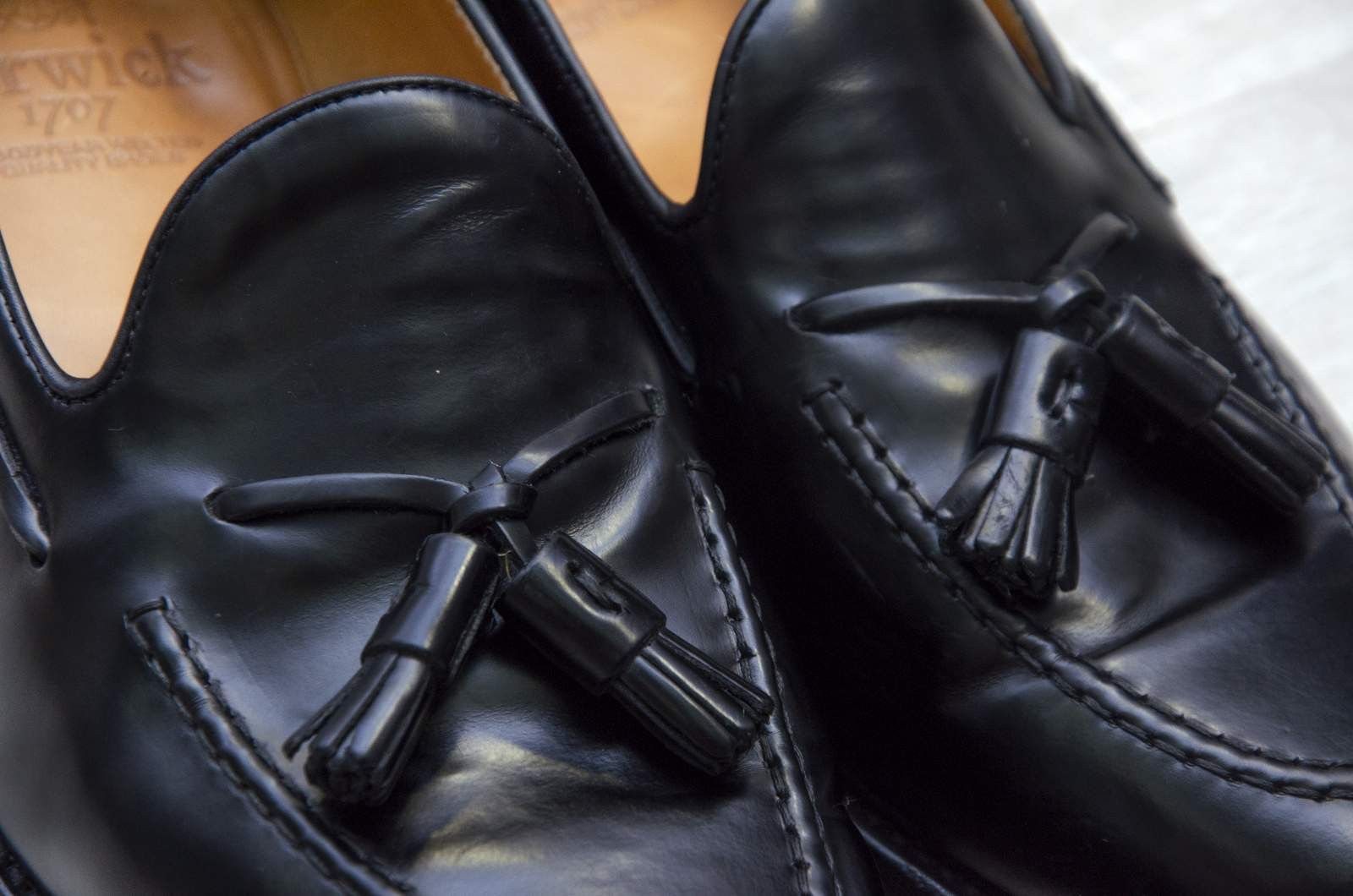 Berwick 1707 Loafers Berwik 8491-KP9 Cordovan Black Size 7 1/2 Size US 7.5 / EU 40-41 - 4 Thumbnail