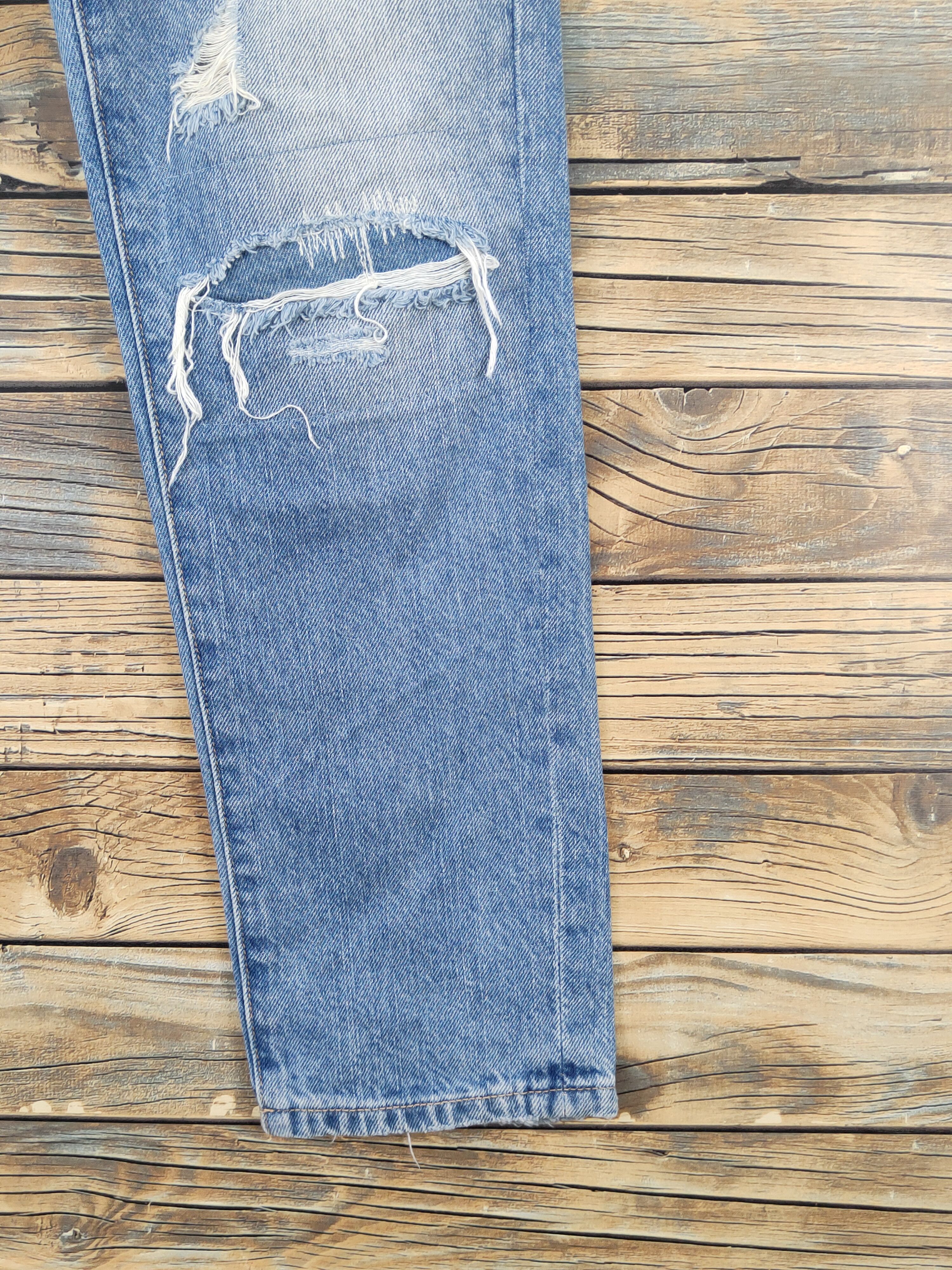 LOWRYS FARM × Vintage Lowrys Farm Blue Distressed Ripped denim Jeans #W1596 Size US 30 / EU 46 - 6 Thumbnail