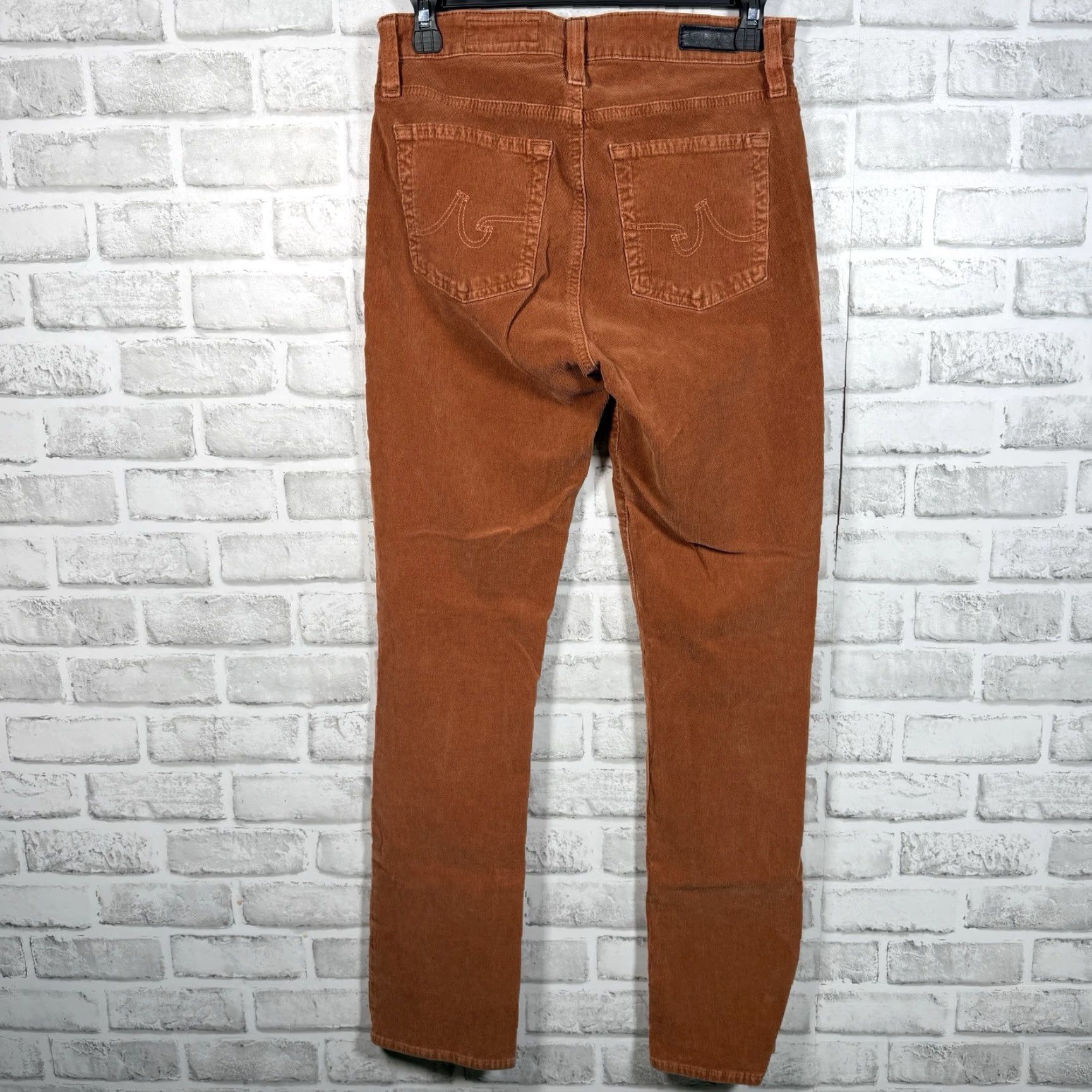Vintage Adriano Goldschmied The Mari High Rise Straight Corduroy Pants 28R x 30 Burnt Orange Women Pants Straight Size 28" / US 6 / IT 42 - 5 Thumbnail