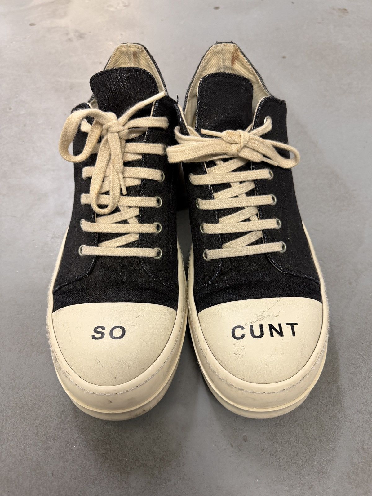Rick Owens Drkshdw Rick Owens Drkshdw “So Cunt” Low Ramones Size US 10 / EU 43 - 4 Thumbnail