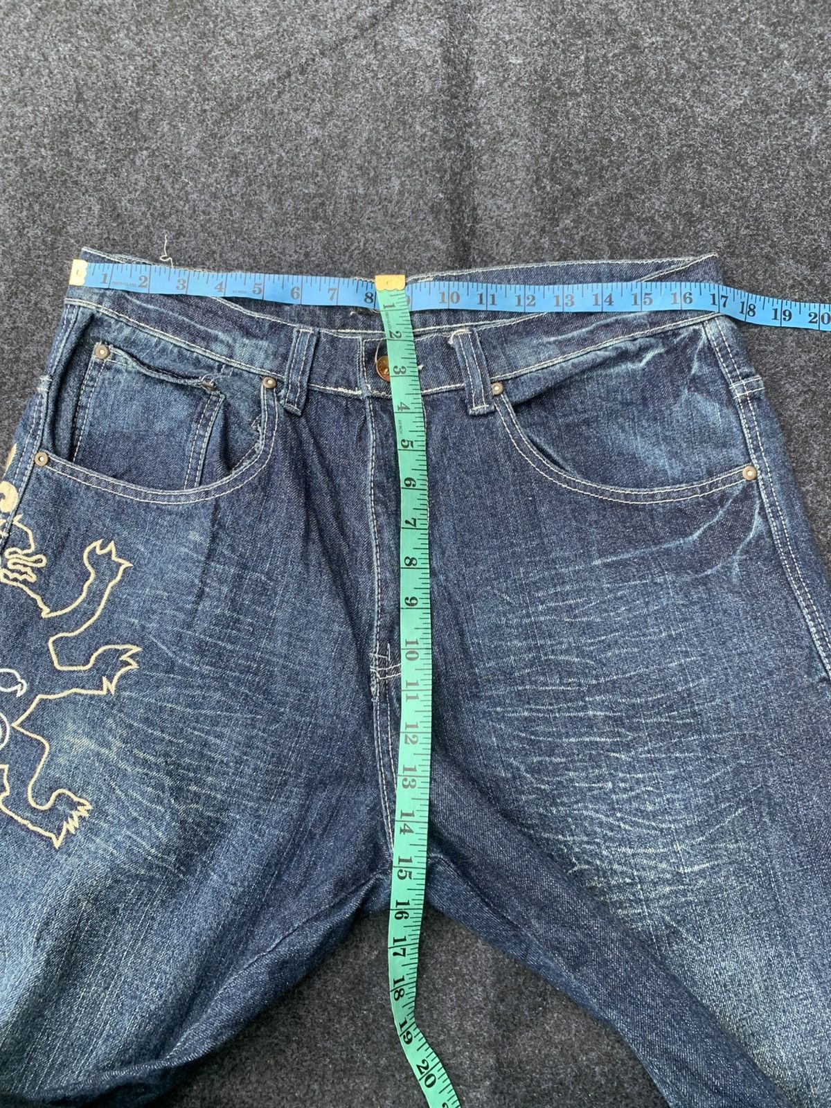 Sean John Baggy Sean John Embroidered Denim - hip-hop y2k style W34 Size US 34 / EU 50 - 9 Thumbnail