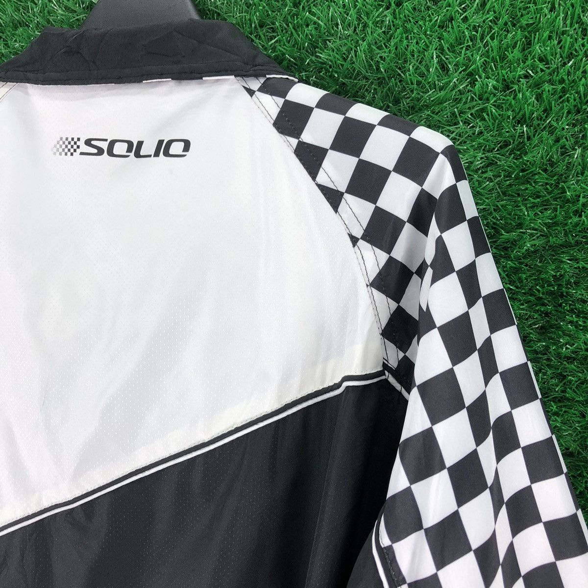 Japanese Brand × Vintage Vintage Checkerboard Zipper Jacket by Solio Black & White Size US M / EU 48-50 / 2 - 5 Thumbnail