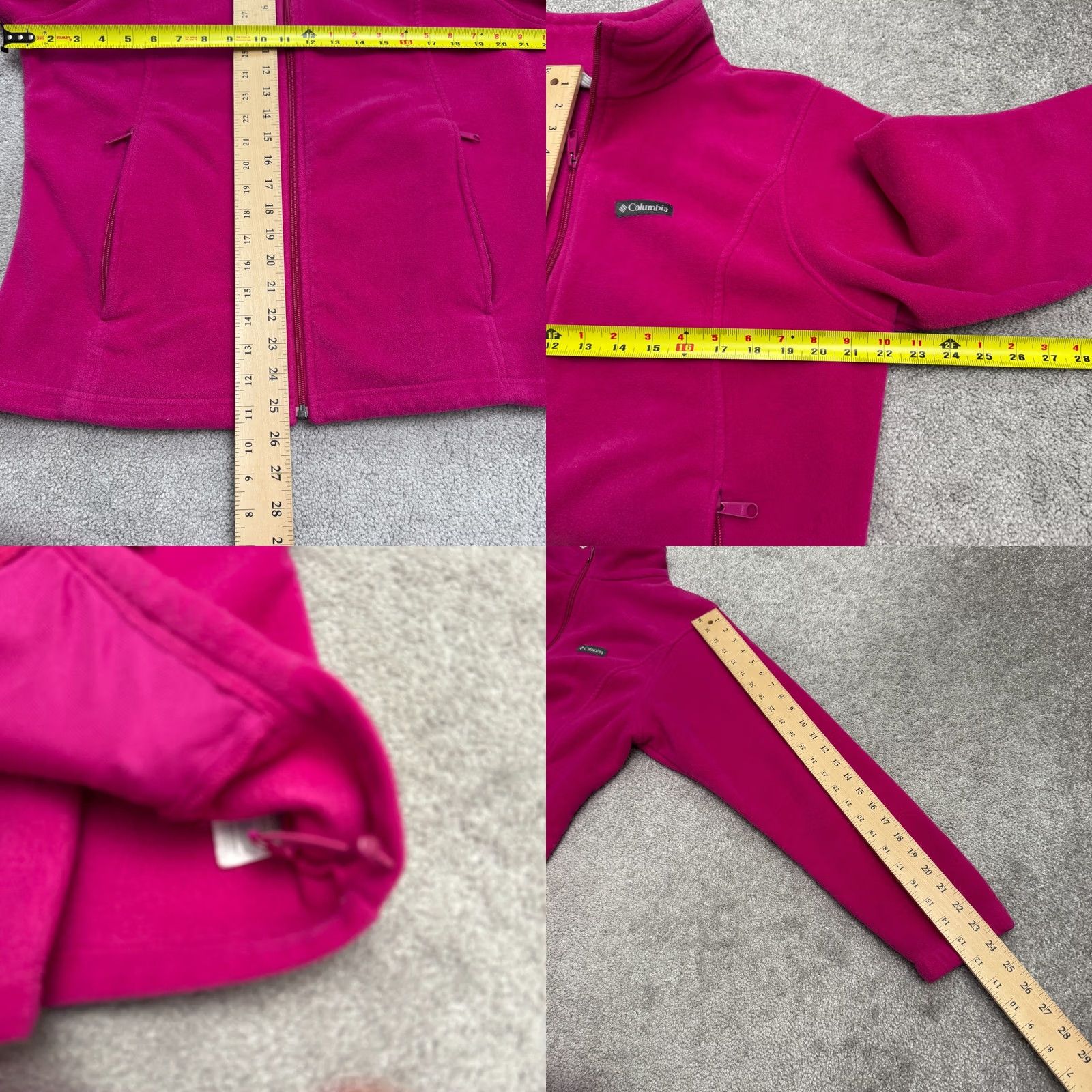 Pinko Columbia Benton Springs Fleece Jacket Womens 1X Pink Full Zip Pocket Outdoor Size XL / US 12-14 / IT 48-50 - 8 Thumbnail