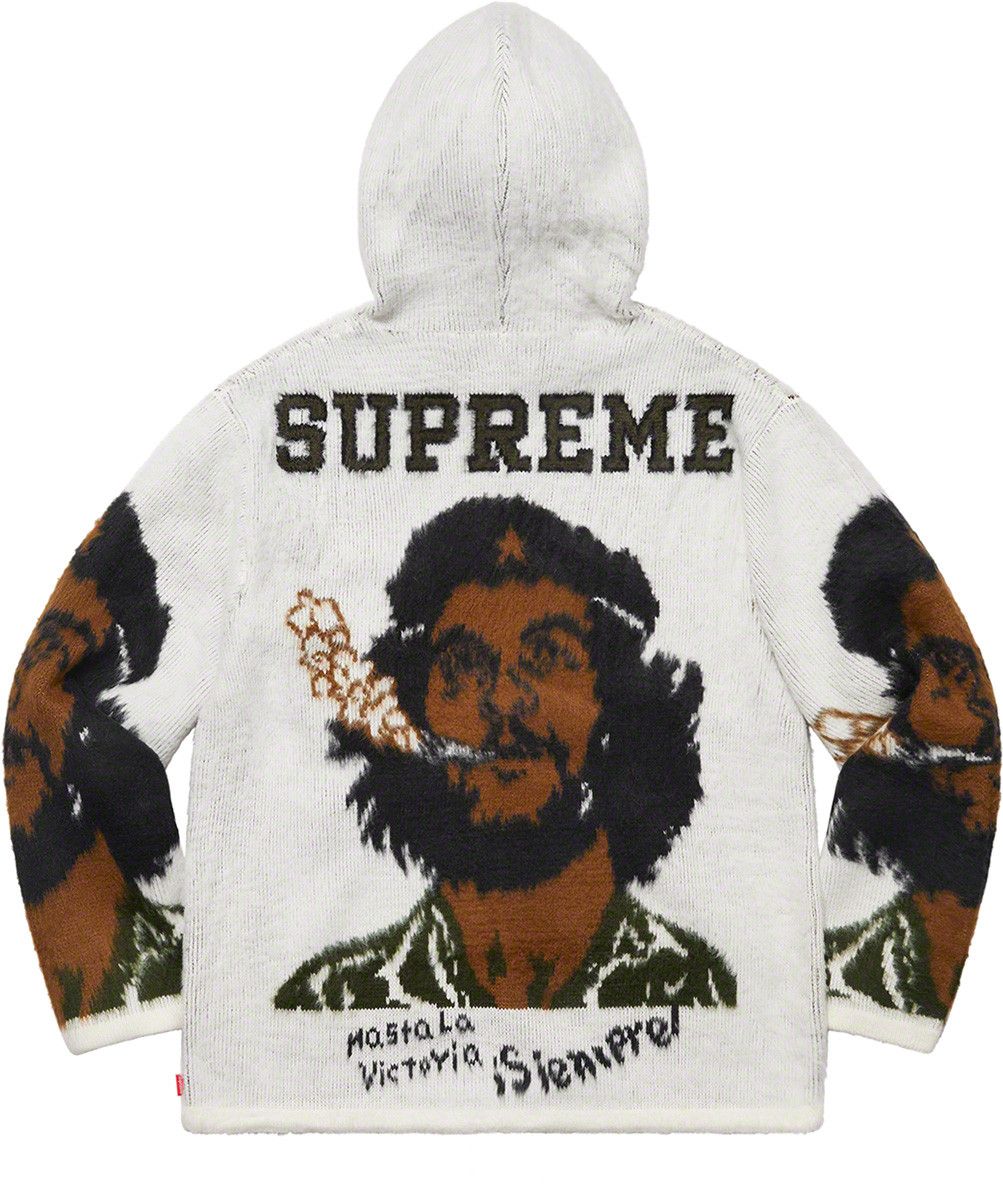 Supreme Che Hooded Zip Up Sweater White xlarge size