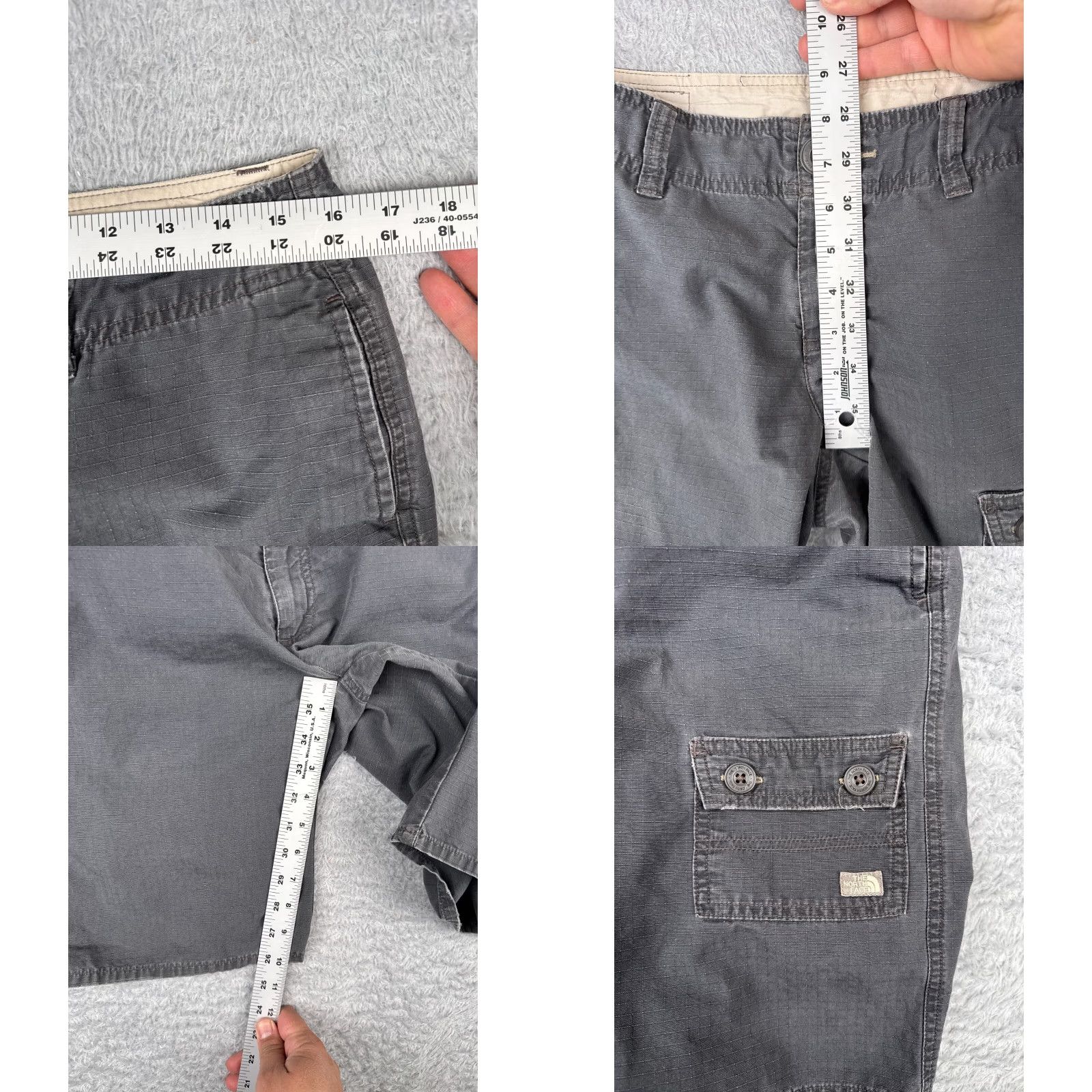 The North Face VINTAGE The North Face Cargo Shorts Women 8 Gray Cotton Ripstop Casual Activewear Summer Size 30" / US 8 / IT 44 - 8 Thumbnail