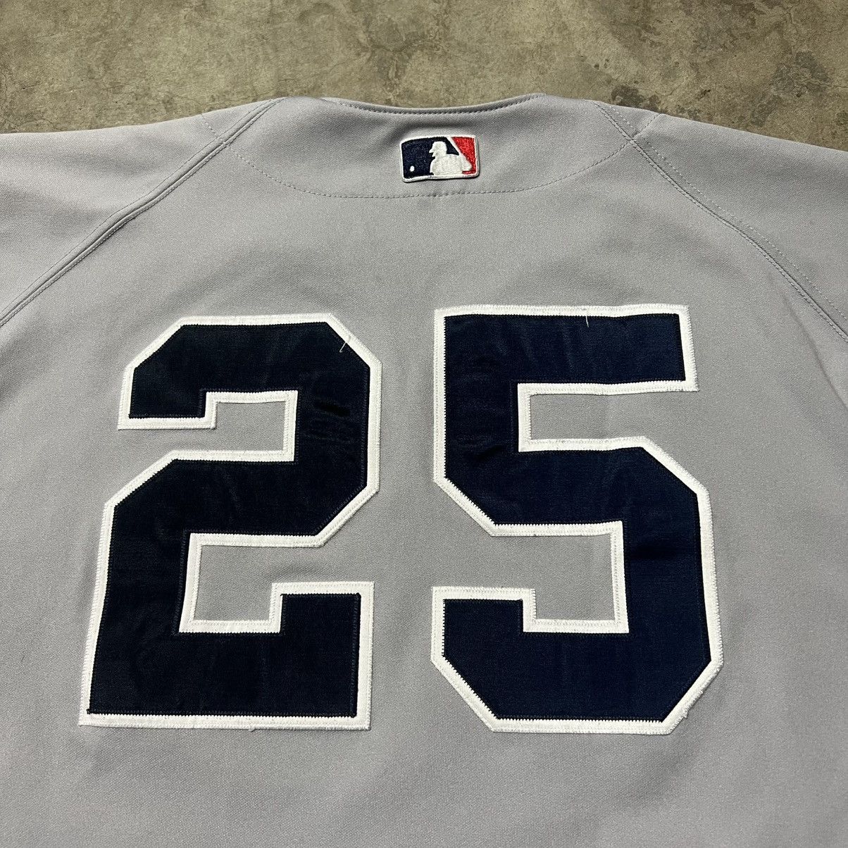 MLB × Russell Athletic × Vintage Vintage 2003 MLB 🇺🇸 New York Yankees GREEN #25 Jersey Size US XL / EU 56 / 4 - 5 Thumbnail