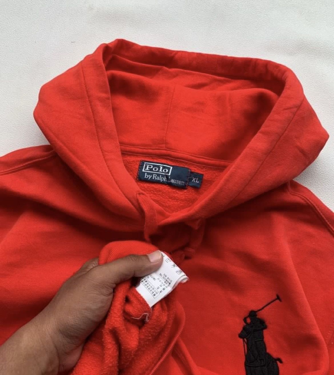 Polo Ralph Lauren Vintage Ralph Lauren Faded Big Logo Hooded Size US XL / EU 56 / 4 - 3 Thumbnail