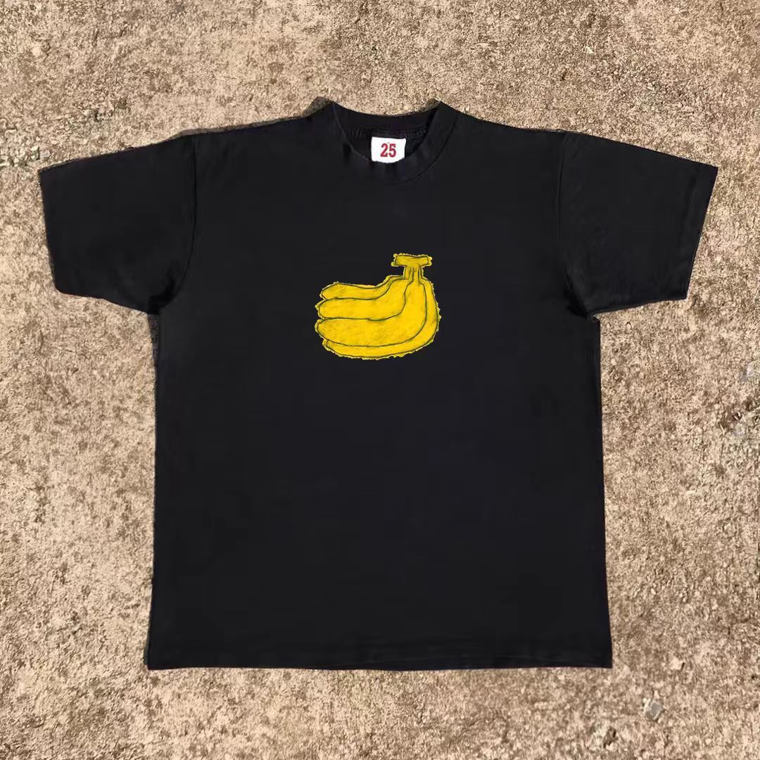 Japanese Brand × Vintage Black casual retro banana print cotton t-shirt Size US M / EU 48-50 / 2 - 1 Thumbnail