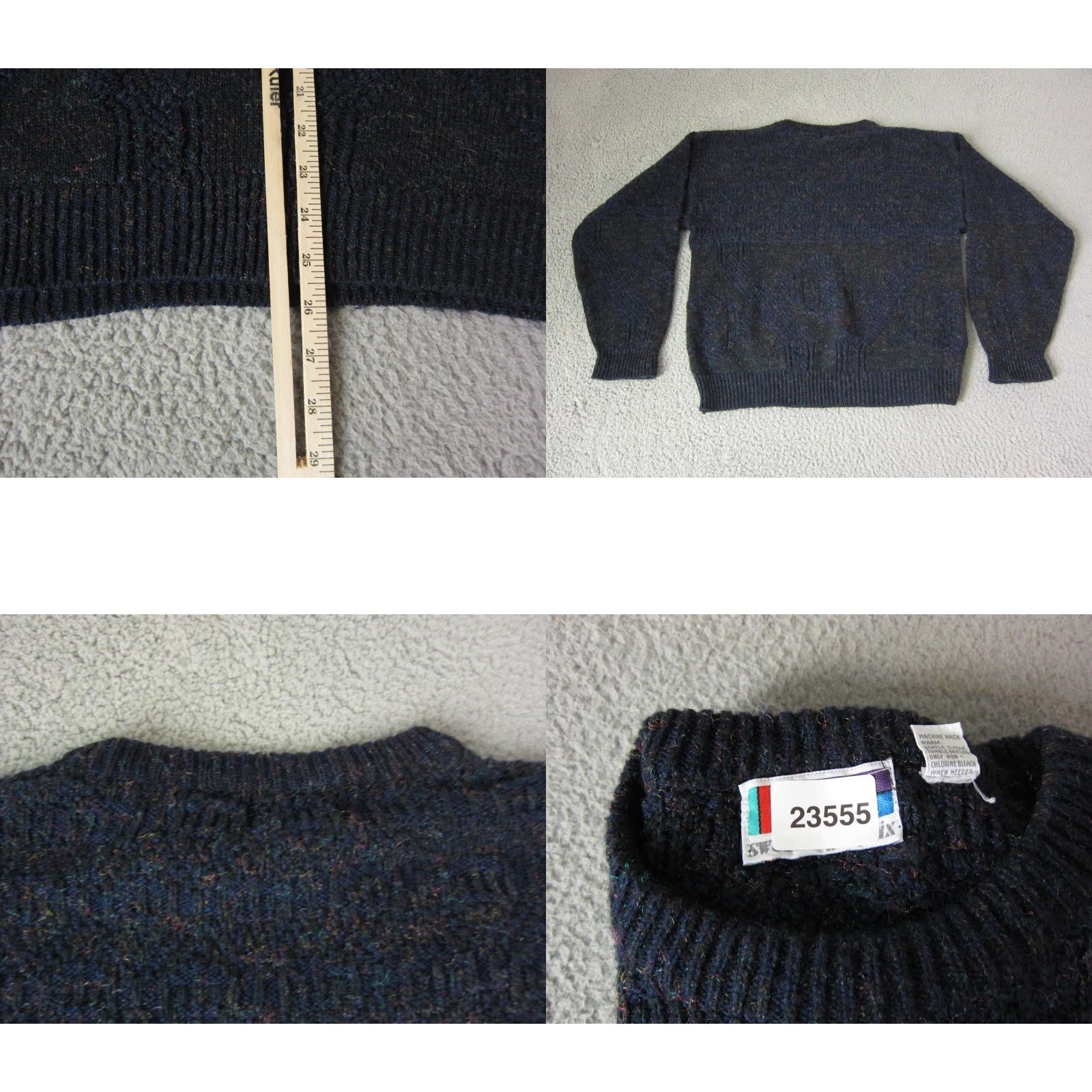 Vintage VINTAGE Sweater Graphix Sweater Geometric Knit Pullover Long Sleeve Mens Large Blue 80s 90s Casual Size US L / EU 52-54 / 3 - 8 Thumbnail