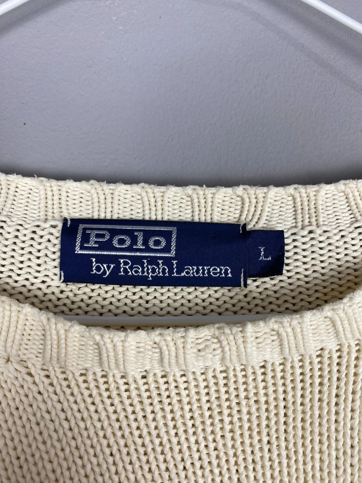 Polo Ralph Lauren Polo Ralph Lauren Sweater Pullover Creamy Size US L / EU 52-54 / 3 - 3 Thumbnail