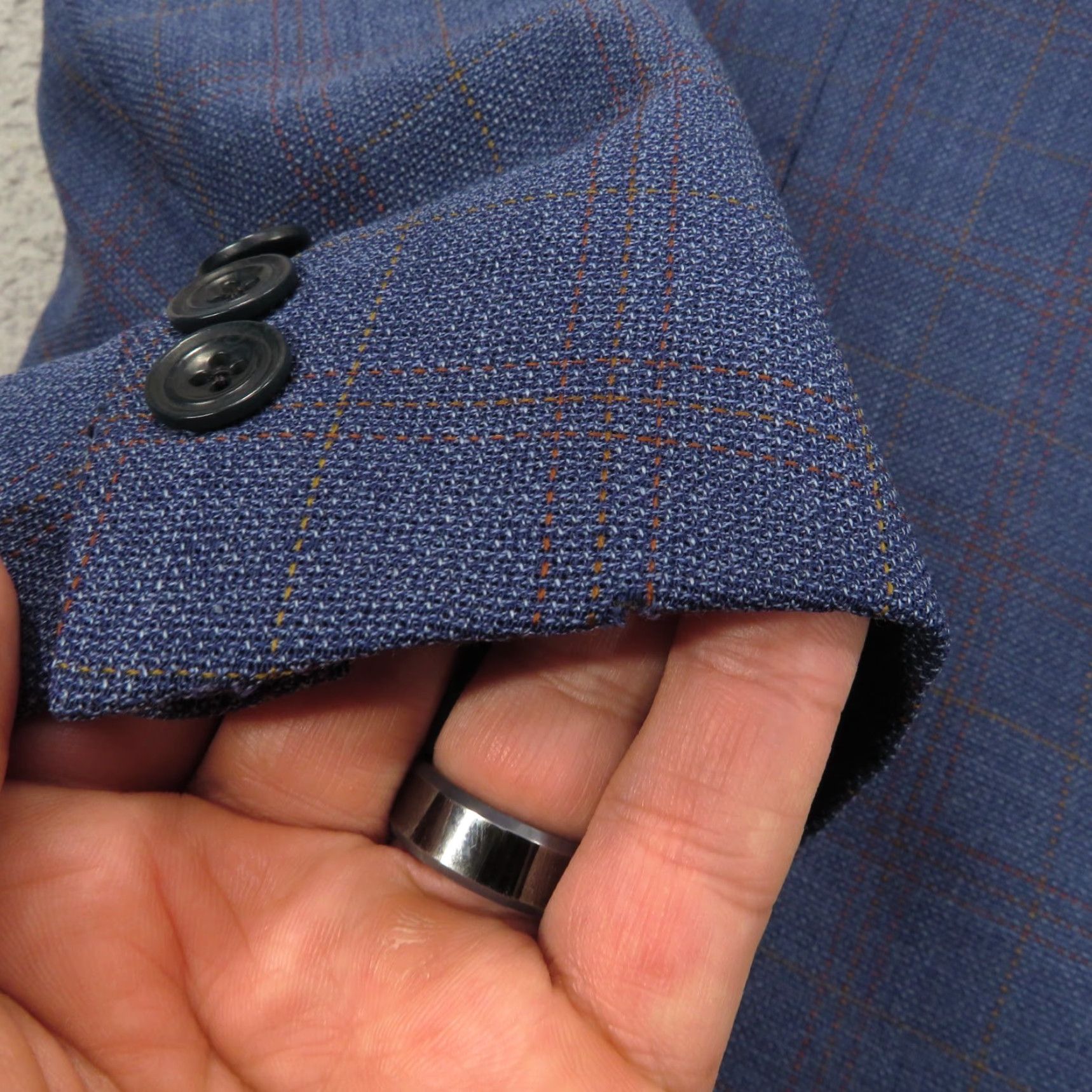 Lubiam Lubiam Blazer 48R High Twist Virgin Wool 3/2 Roll Check Sport Coat LMB 1911 Mens Size 48R - 3 Thumbnail