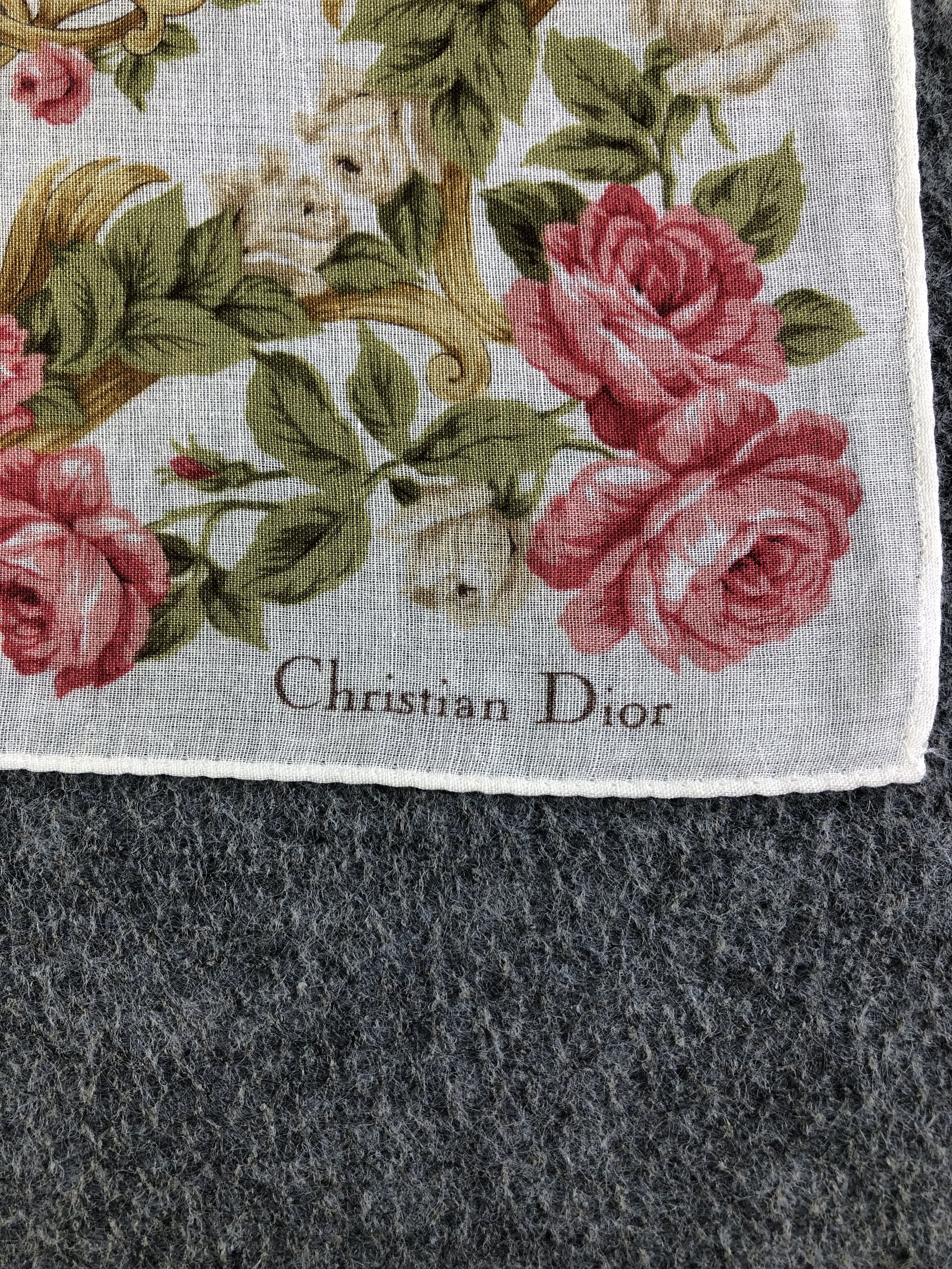 Vintage Christian Dior Handkerchief / Bandana / Neckerchief C406 Size ONE SIZE - 5 Thumbnail