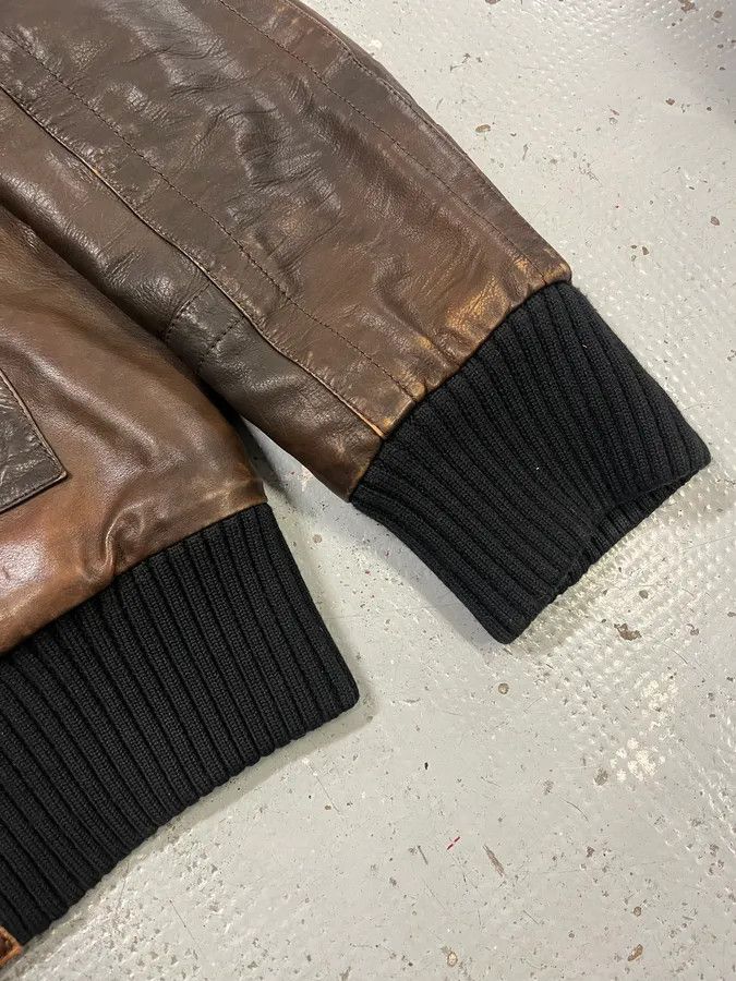 Dirk Bikkembergs AW2007 Dirk Bikkembergs Layered High Collar Brown Leather Jacket Size US M / EU 48-50 / 2 - 7 Thumbnail