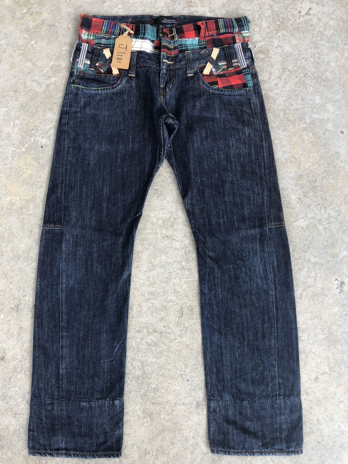 Hysteric Glamour Japanese Dominate Double Waist Embroidered Distressed Jeans Size US 33 - 1 Thumbnail